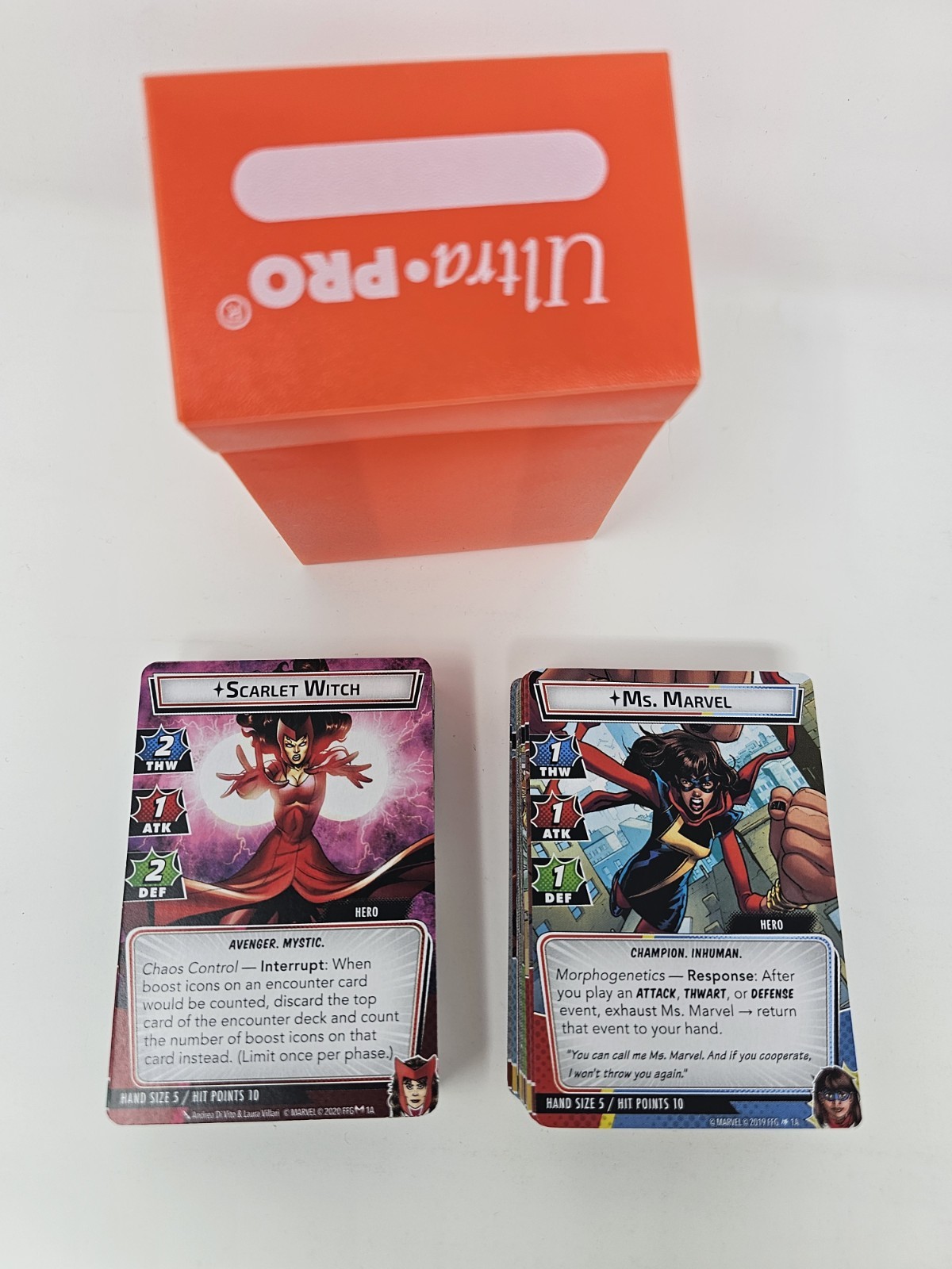 Scarlet Witch & Ms. Marvel Hero Packs Marvel Champions LCG Card Game – Used