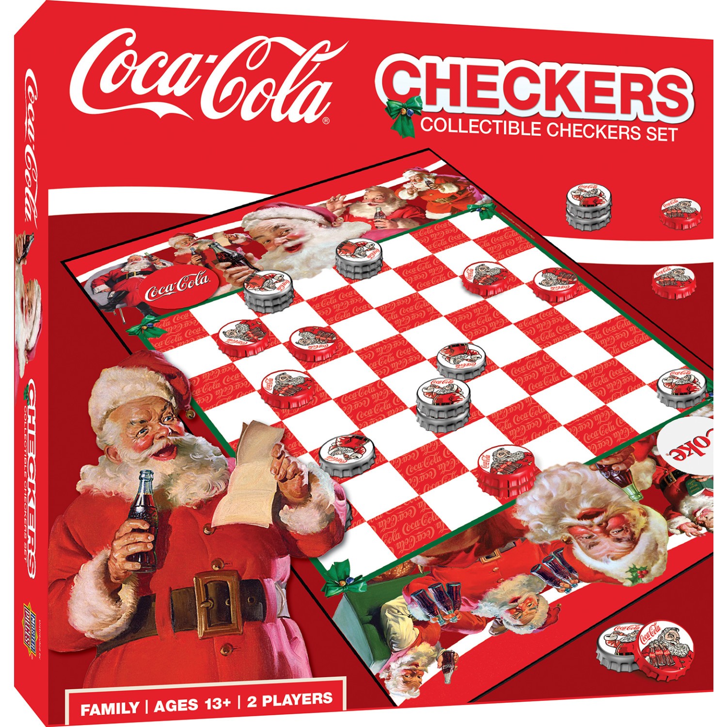 MasterPieces – Coca-Cola Holiday Checkers Board Game