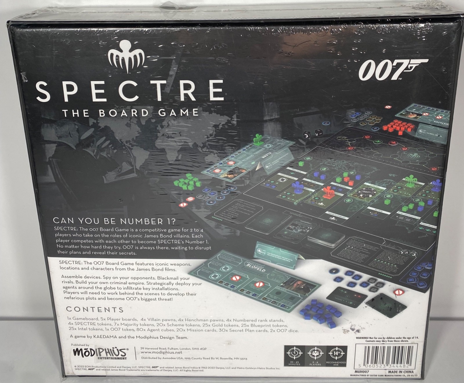 SPECTRE THE BOARD GAME SPY VS SPY ON JAMES BOND MOVIES MODIPHIUS ENTERTAINMENT