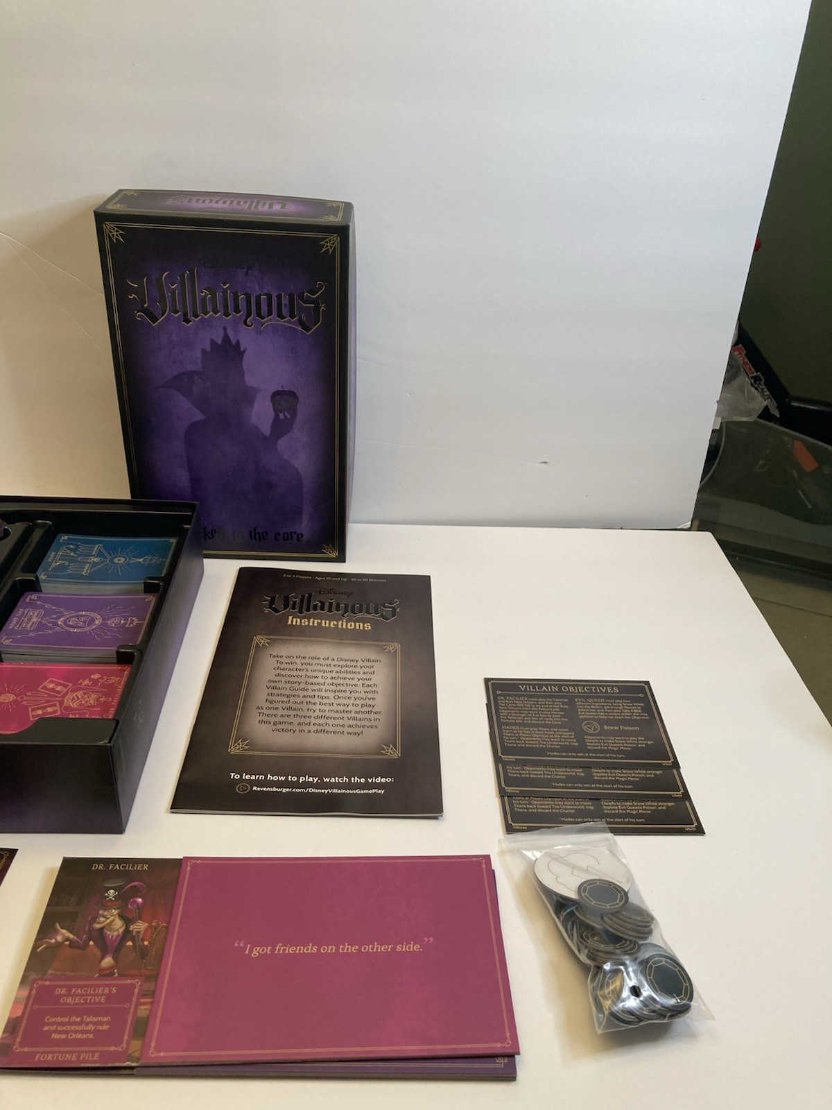 Disney Villainous The Worst Takes it All & Wicked to the Core LOT COMPLETE