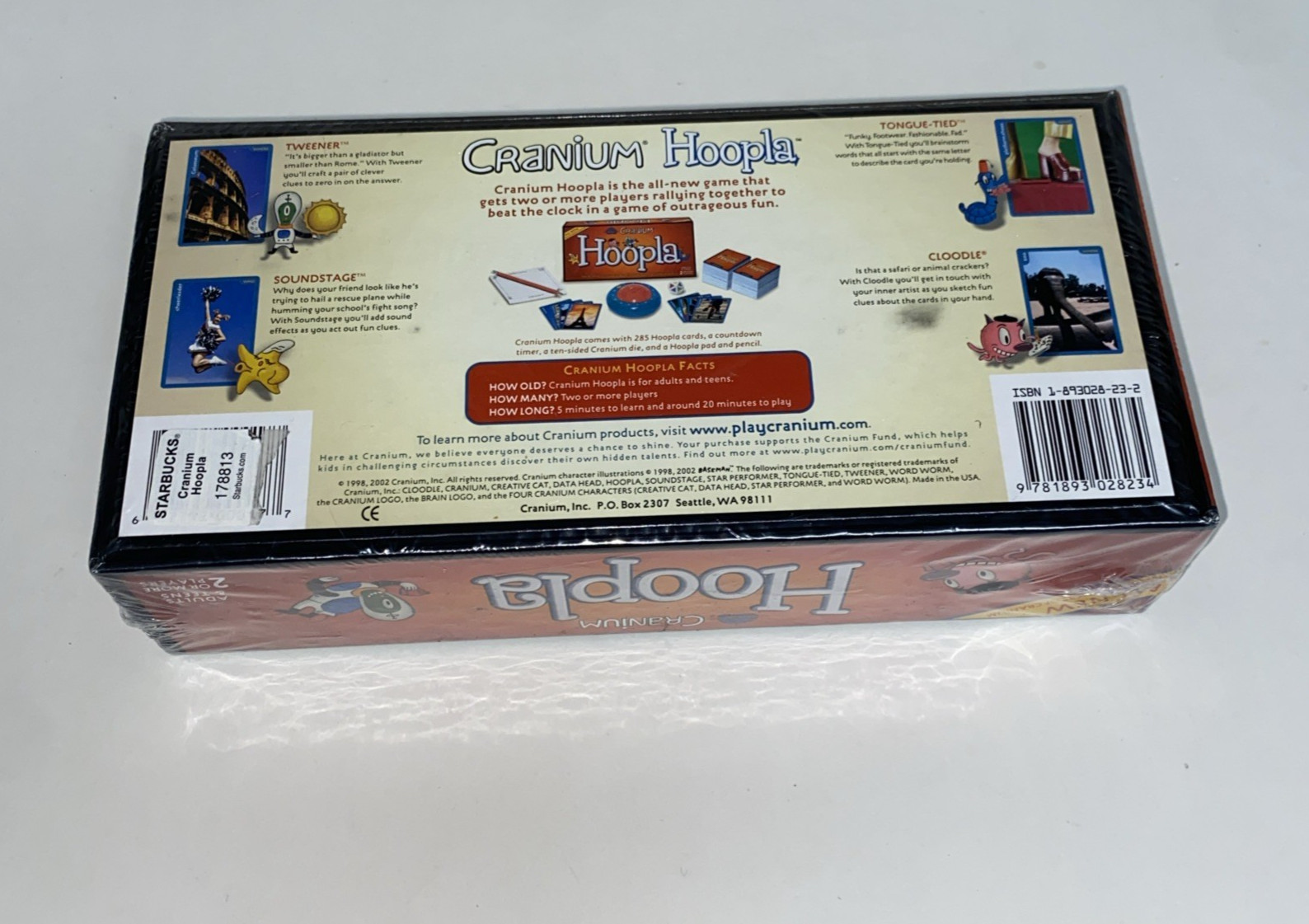 Hoopla Cranium Adult/Teen Board Game Where Every Second Counts New Sealed