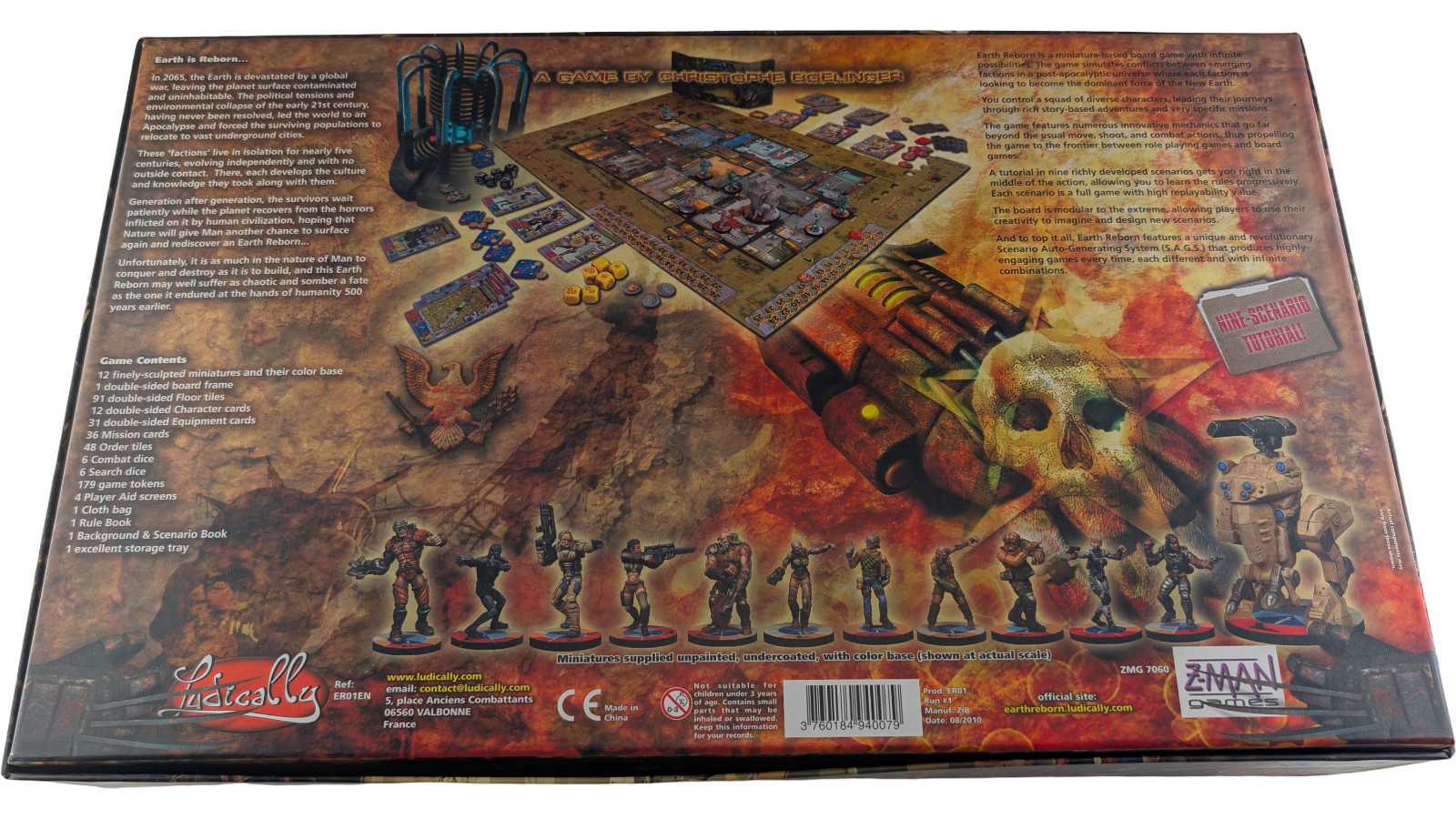 Earth Reborn Board Game Z-Man Games Ludically ER01EN 2010 Miniatures Set