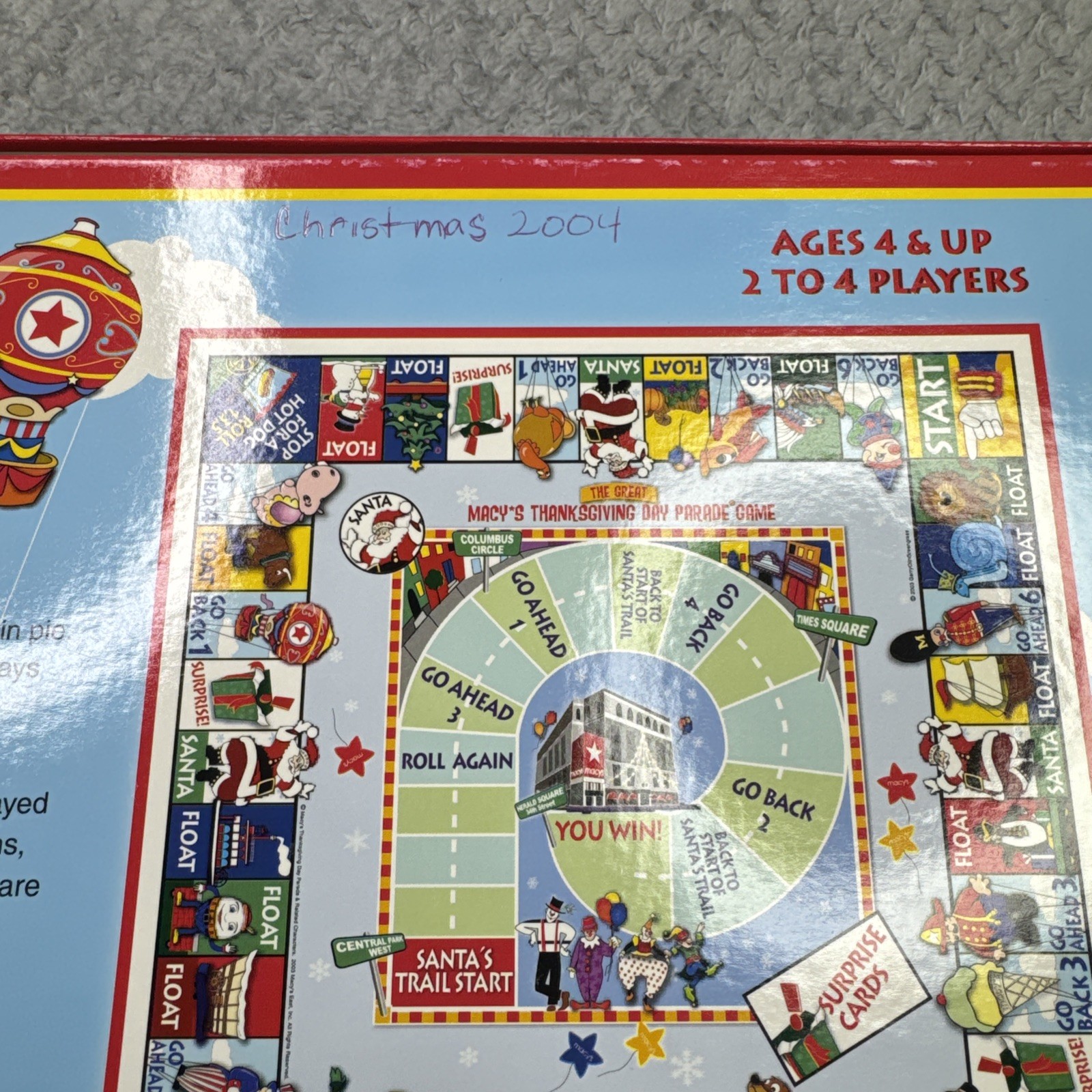 The Great Macy’s Thanksgiving Day Parade Board Game (2003) Complete