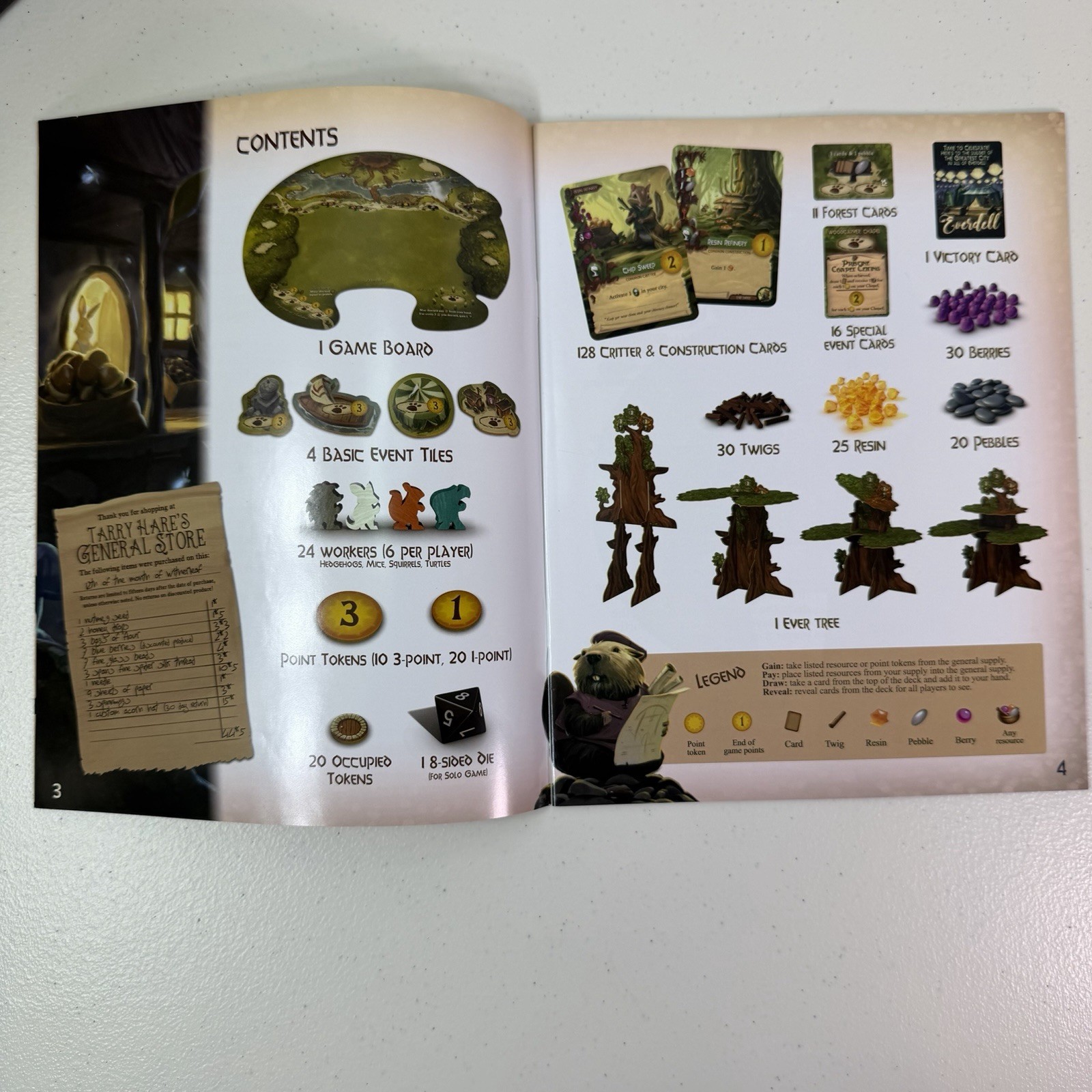 Everdell Board Game 2nd Edition Starling Games Unplayed Cards Sleeved COMPLETE
