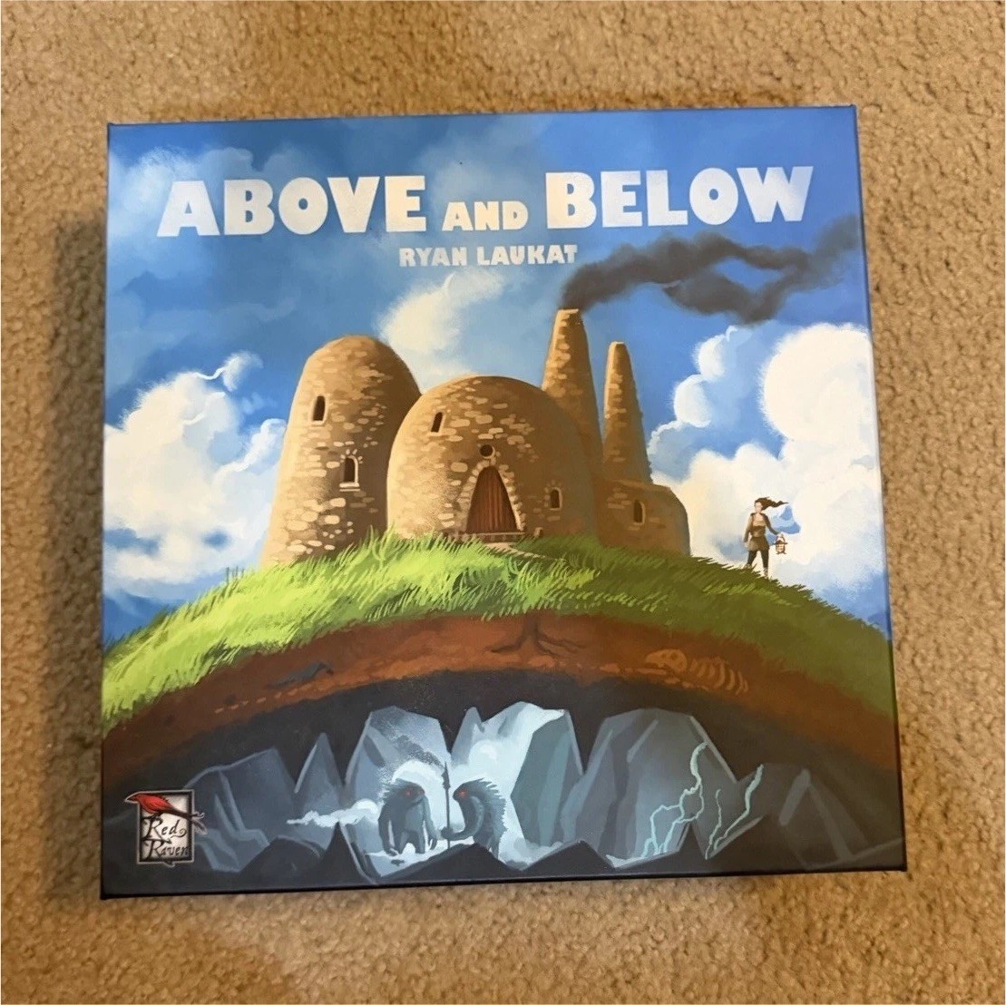 Red Raven Games Above and Below Fantasy Board Game Complete Set Dice Cards