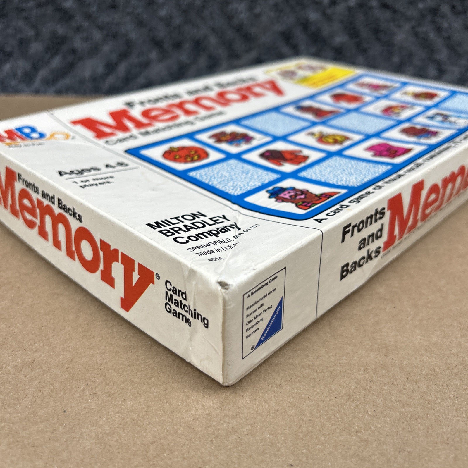 Vtg 1980s Milton Bradley Fronts and Backs Memory Matching Game 72 Cards COMPLETE