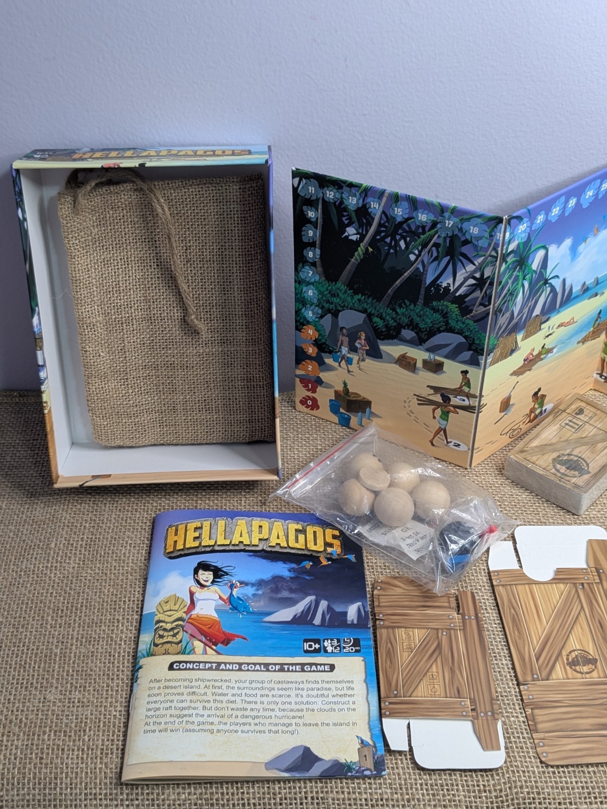 New Hellapagos Board Game by Laurence & Philippe Gamelin CO OP Family Survival