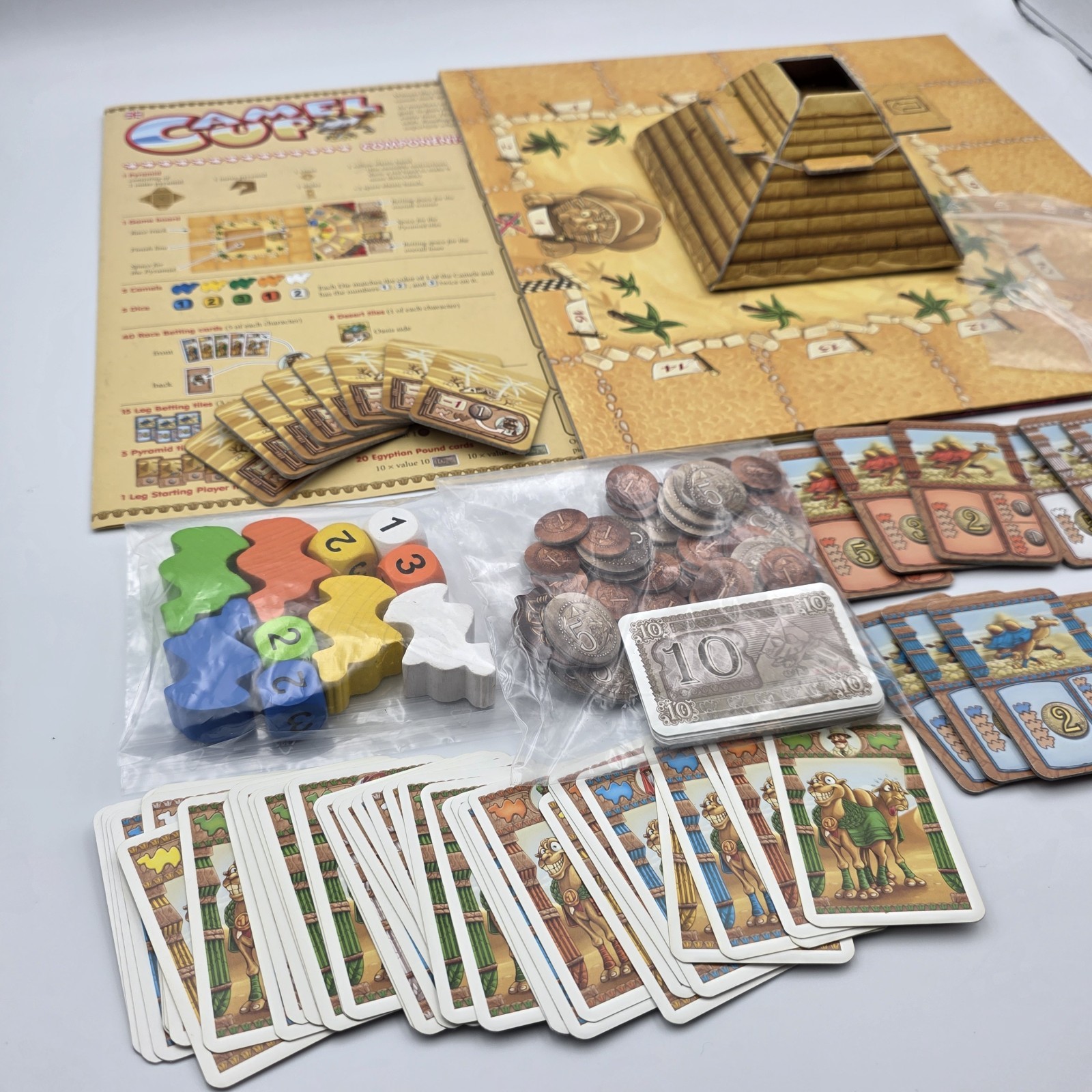 Camel Up Cup Board Game 100% Complete Pegasus Games Stephen Bogen EUC