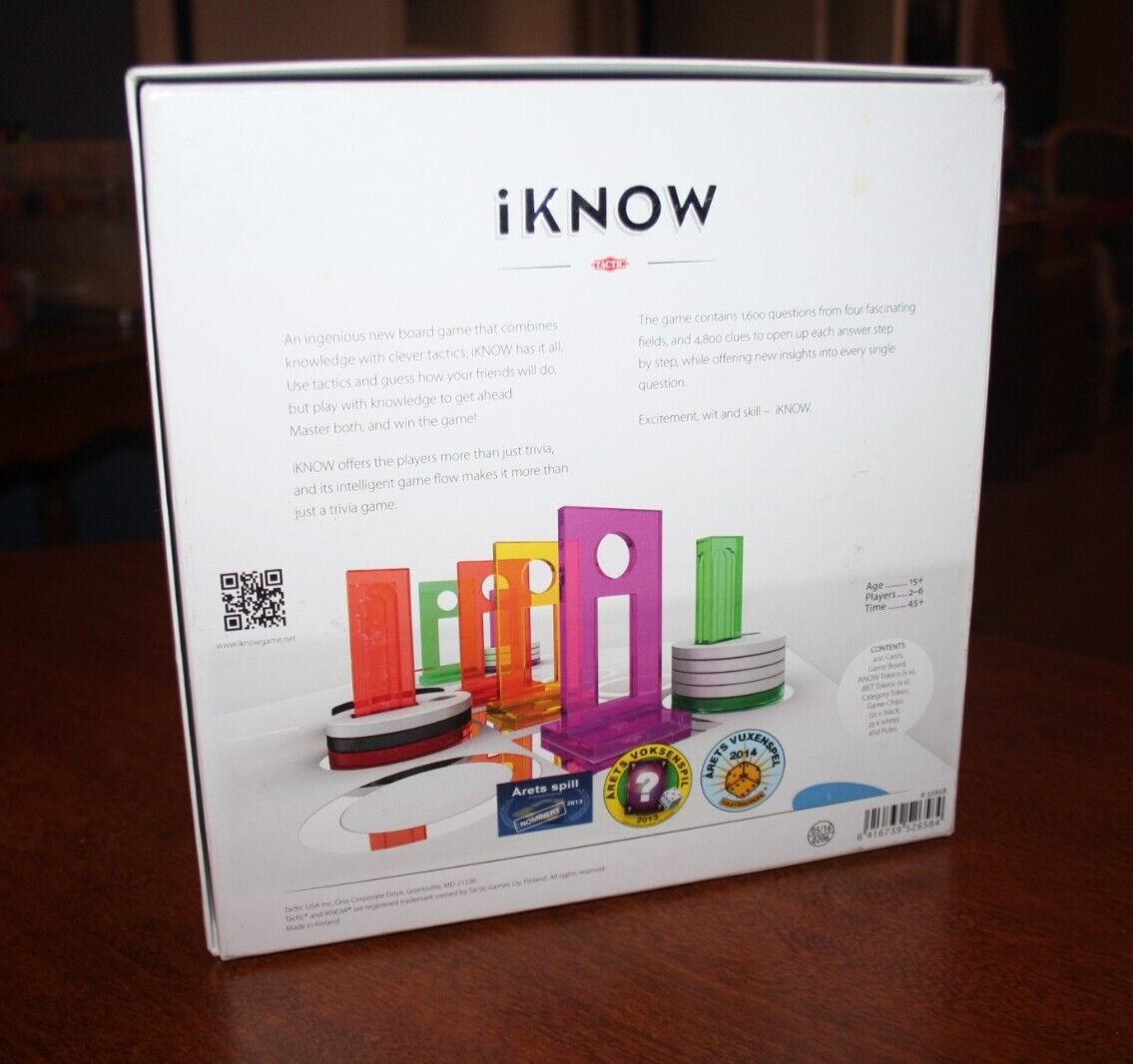 i Know USA Ingenious Board Game that Combines Knowlege with Clever Tactics 2015