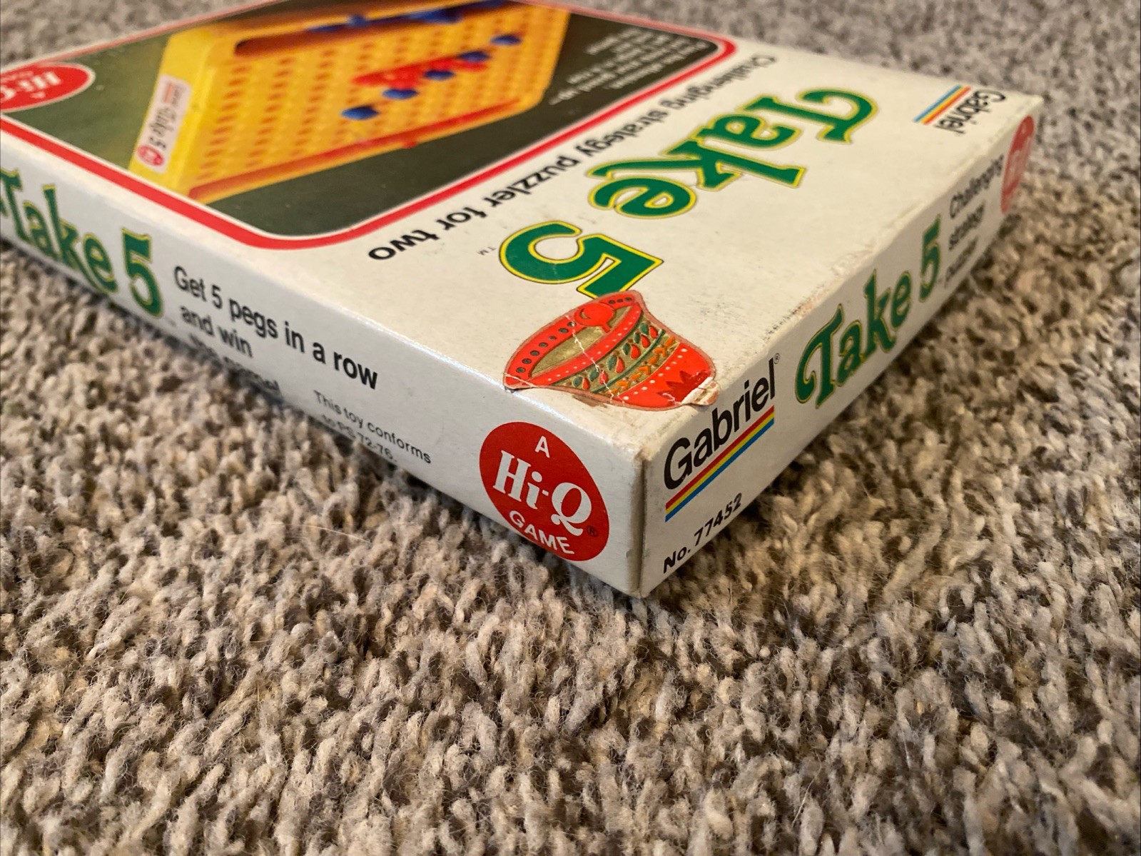 Vintage “Take 5” Game w/ Box 1977 Gabriel Hi-Q Strategy Puzzler