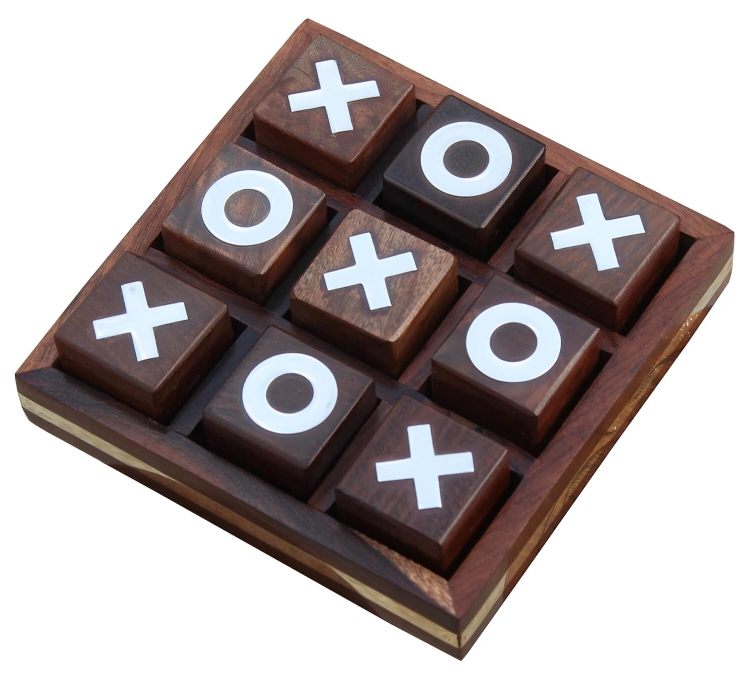 Higrade Tic Tac Toe Handmade 6″ Wooden Game For Kids Party Families Stress Reliv