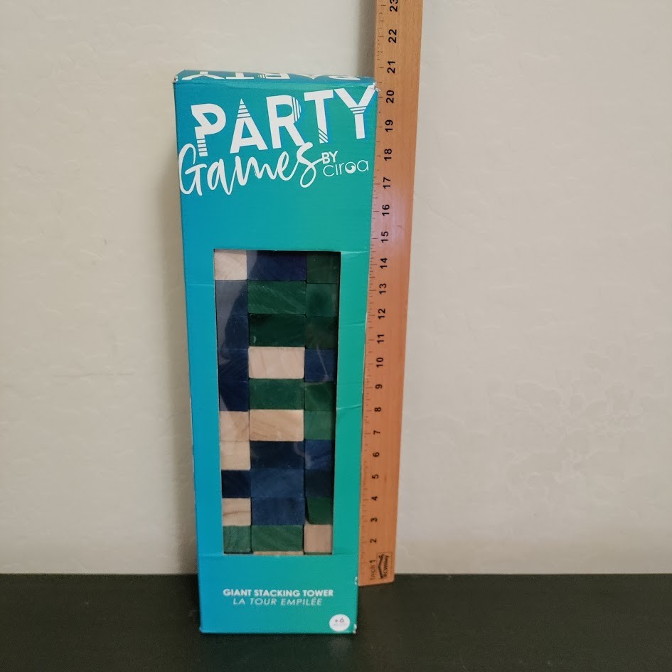 Giant Stacking Tower Game 51 Colorful Wooden Blocks Ciroa Party Games