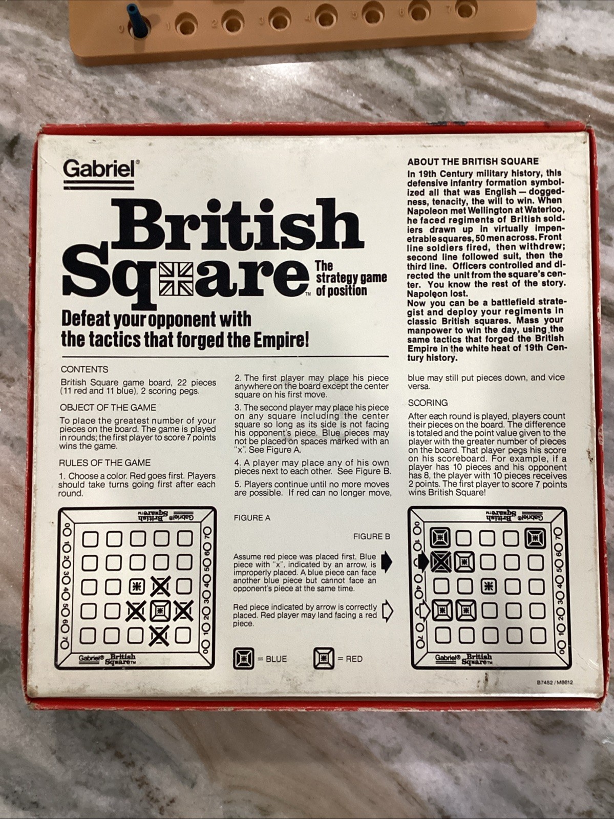 British Square Strategy Board Game/Gabriel/complete vintage