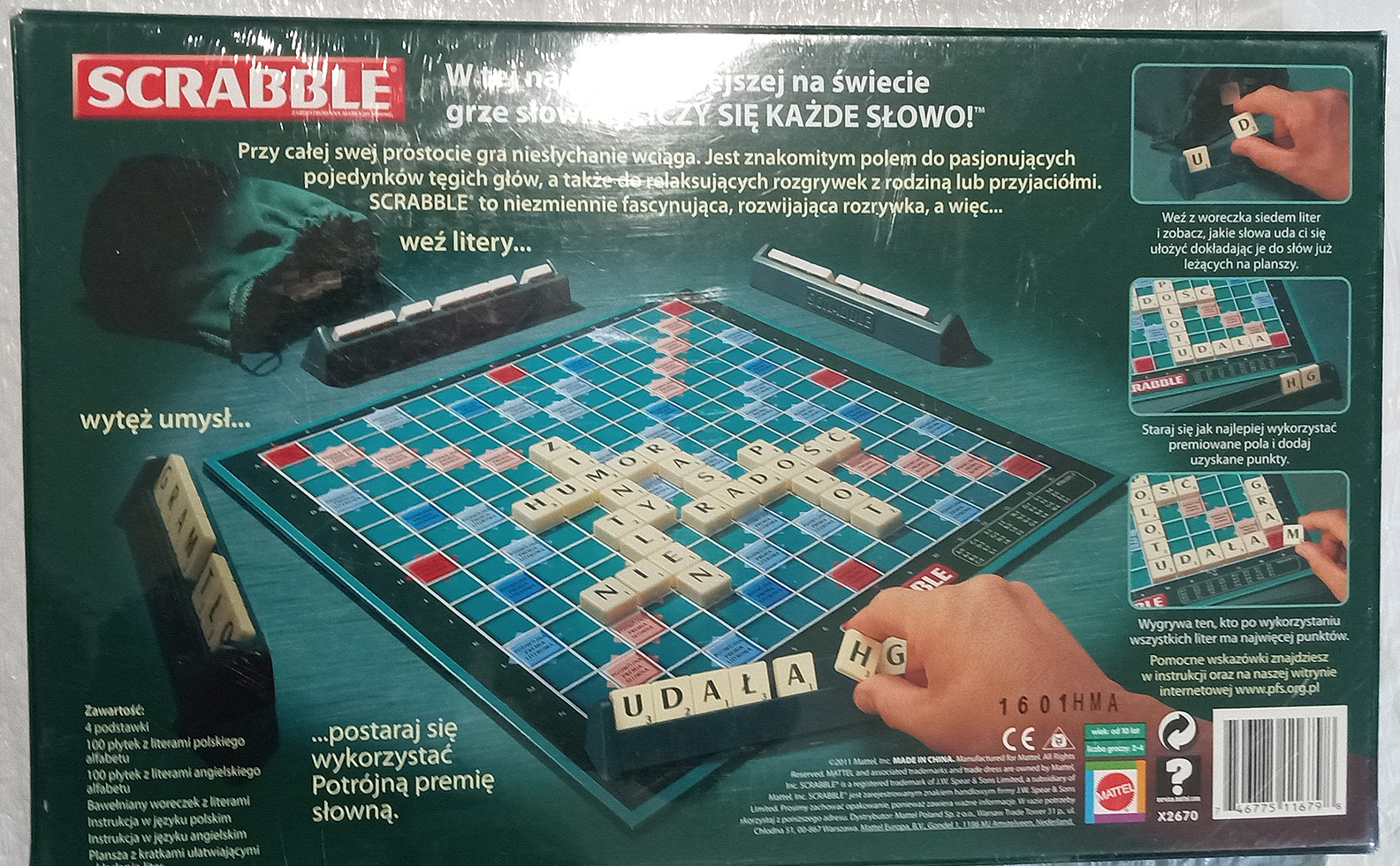 Mattel Scrabble Polish English Edition X2670 Sealed Bilingual Board Game Rare