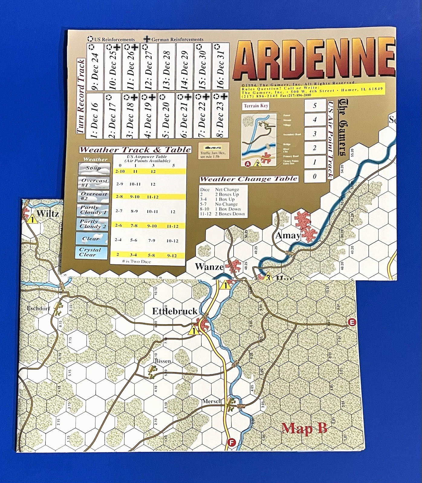 Ardennes The Gamers 1994..Punched. Complete. Solitaire or 2 VG. See Description.
