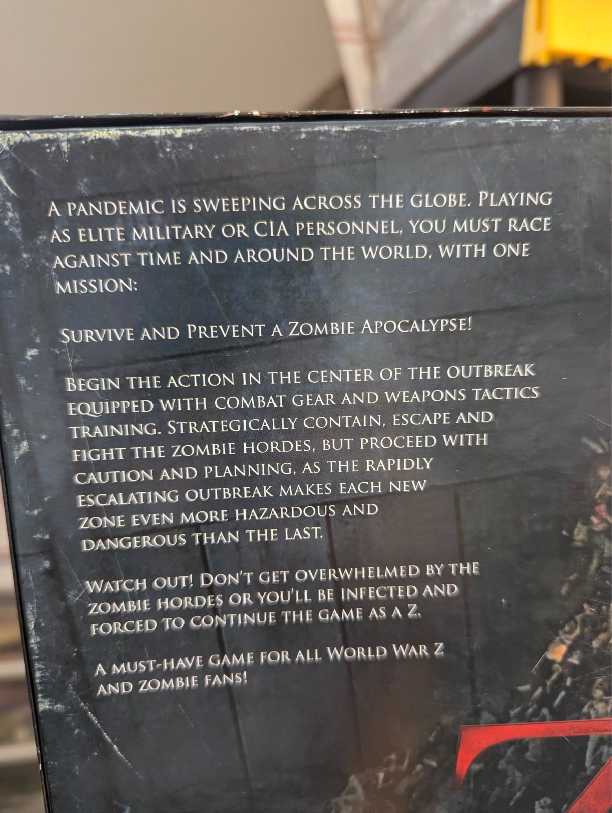 WORLD WAR Z The Game Board Game 100% COMPLETE 2013