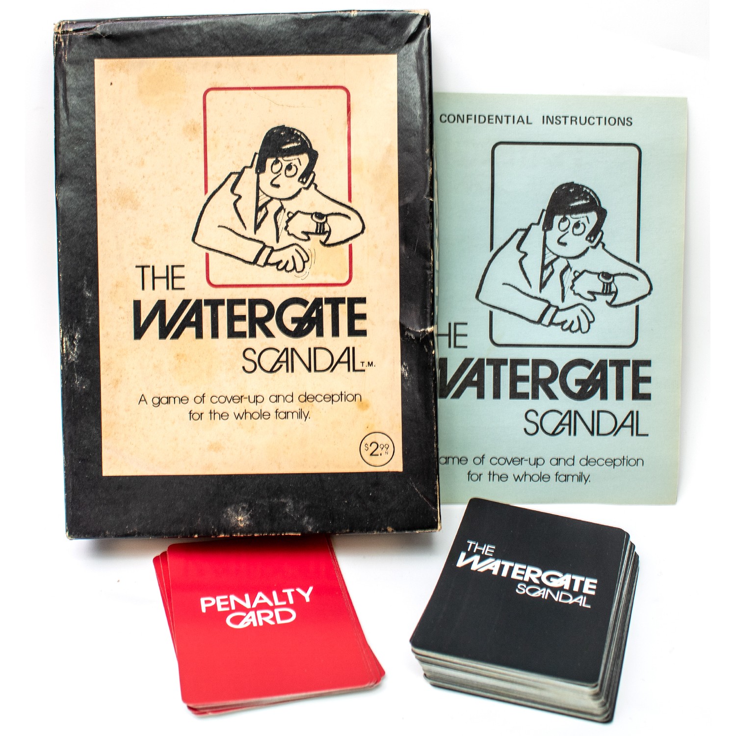 1973 Vintage Watergate Scandal Card Game Mid Century Politics Made in USA