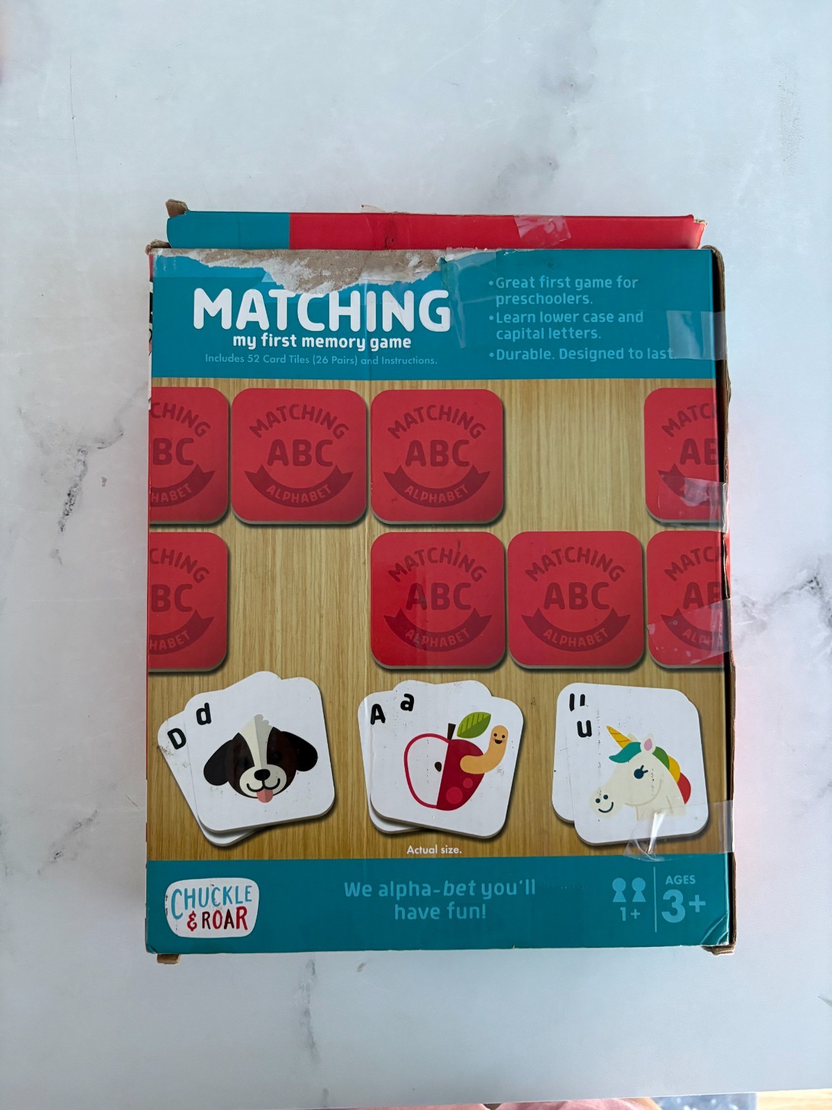 Alphabet Matching Memory Game for Kids Ages 3+ – Preschool Letter Matching Bo…