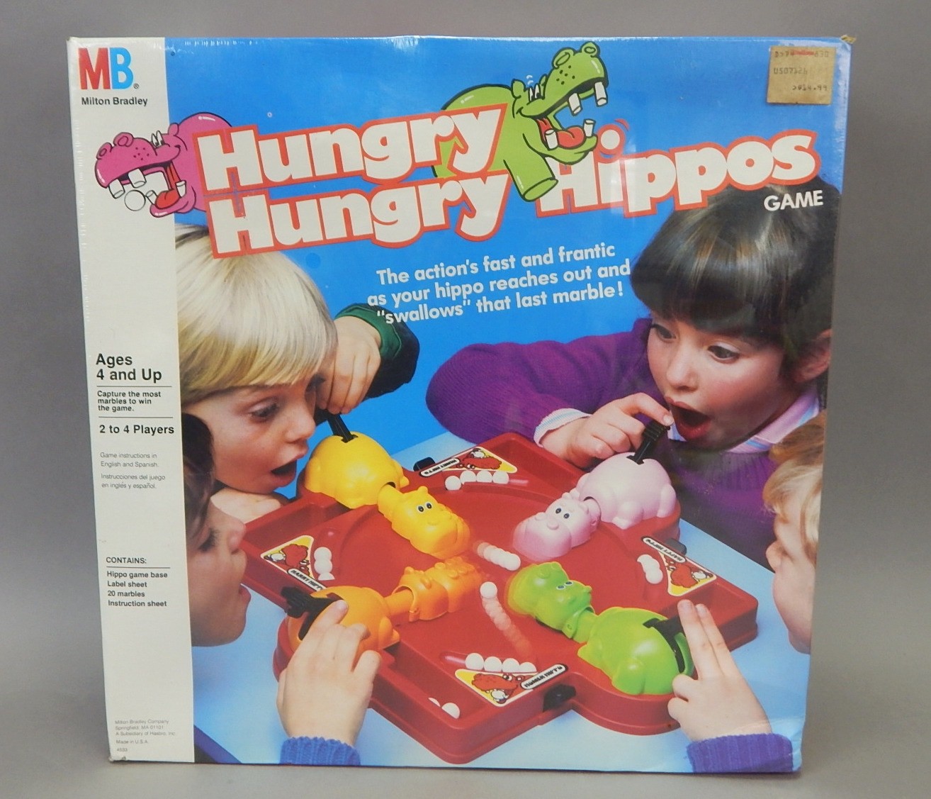 NEW SEALED Vintage 1986 Hungry Hungry Hippos Game Milton Bradley