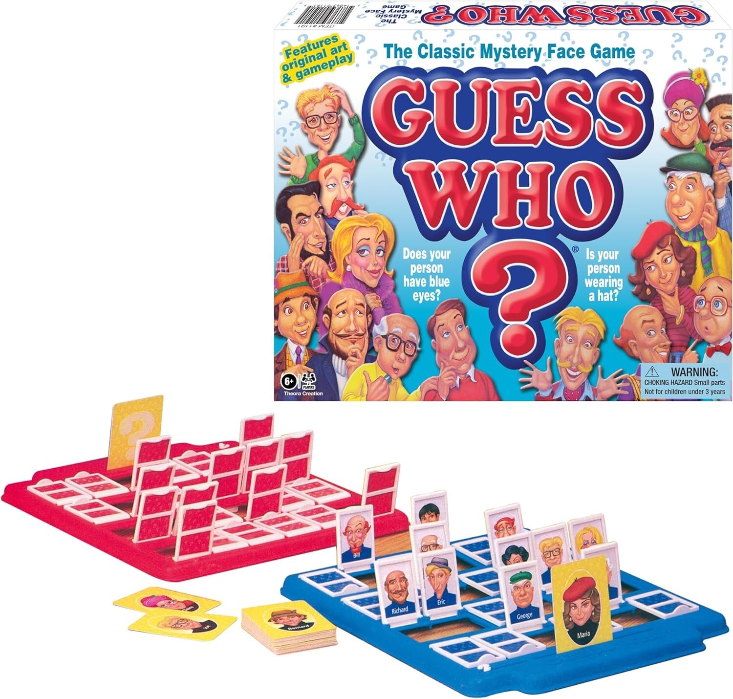 Guess Who Board Game – Family Game Night Kids 6+ & Adults Original Retro Classic