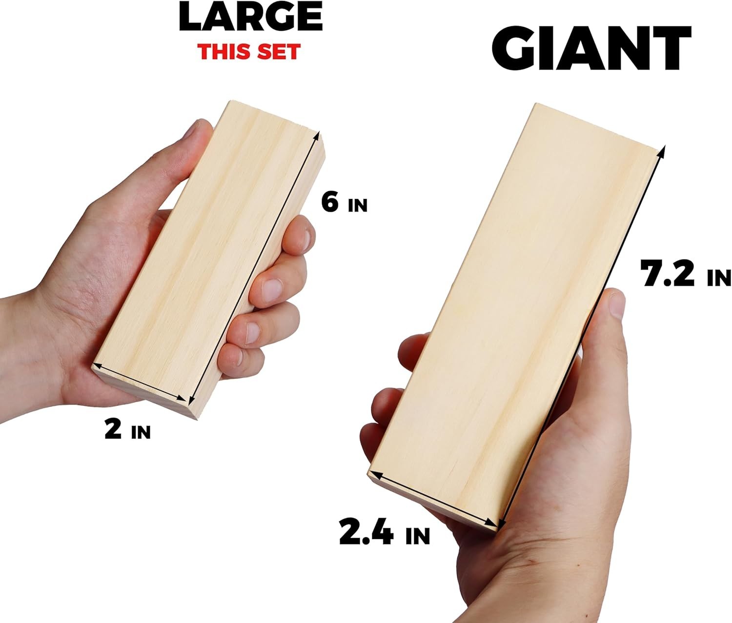 Outdoor Tower Game: 54 Large Stacking Blocks with Carry Bag & Scoreboard