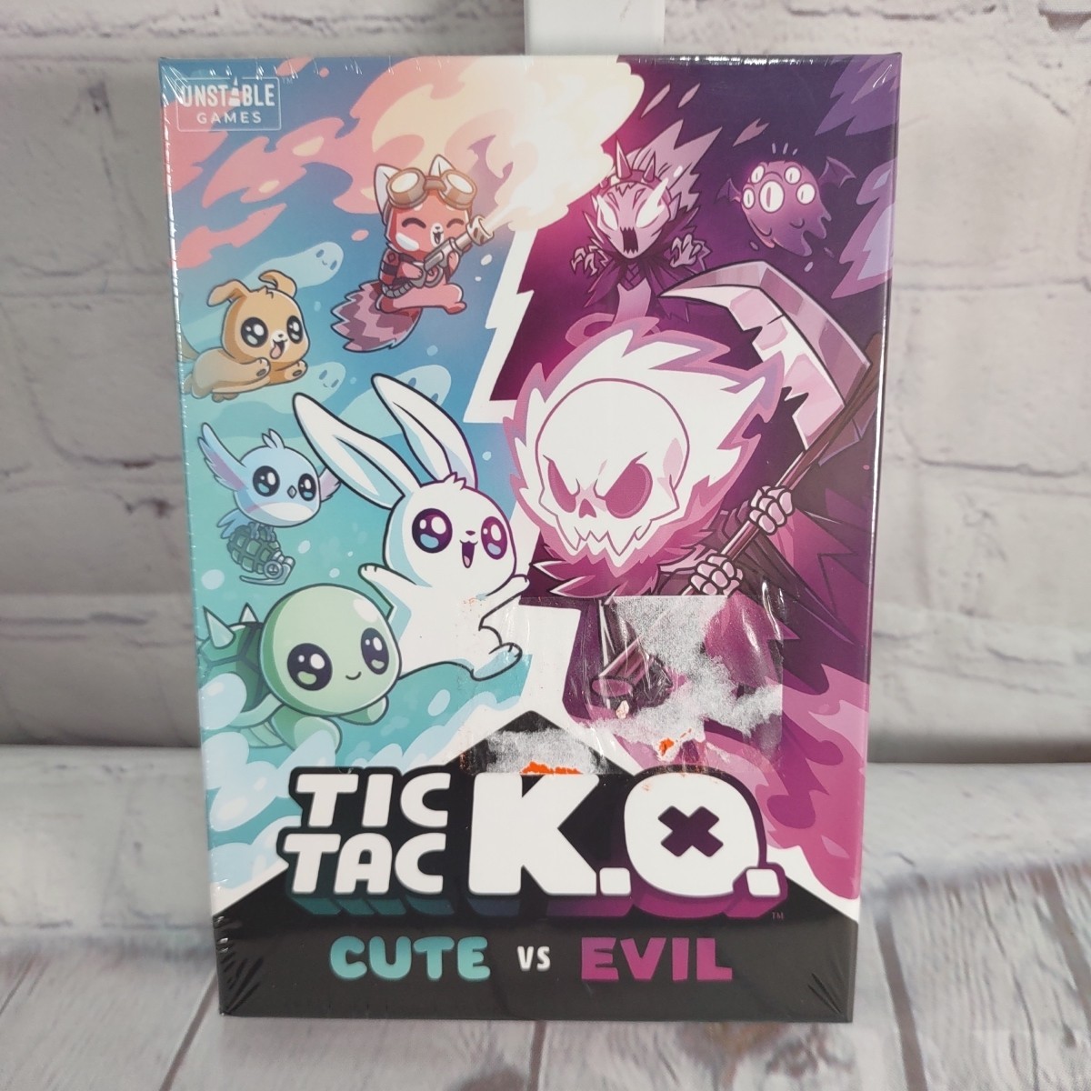 NEW Tic Tac KO Cute vs Evil Card Game 8+ K.O. 2-4 Players Unstable Games