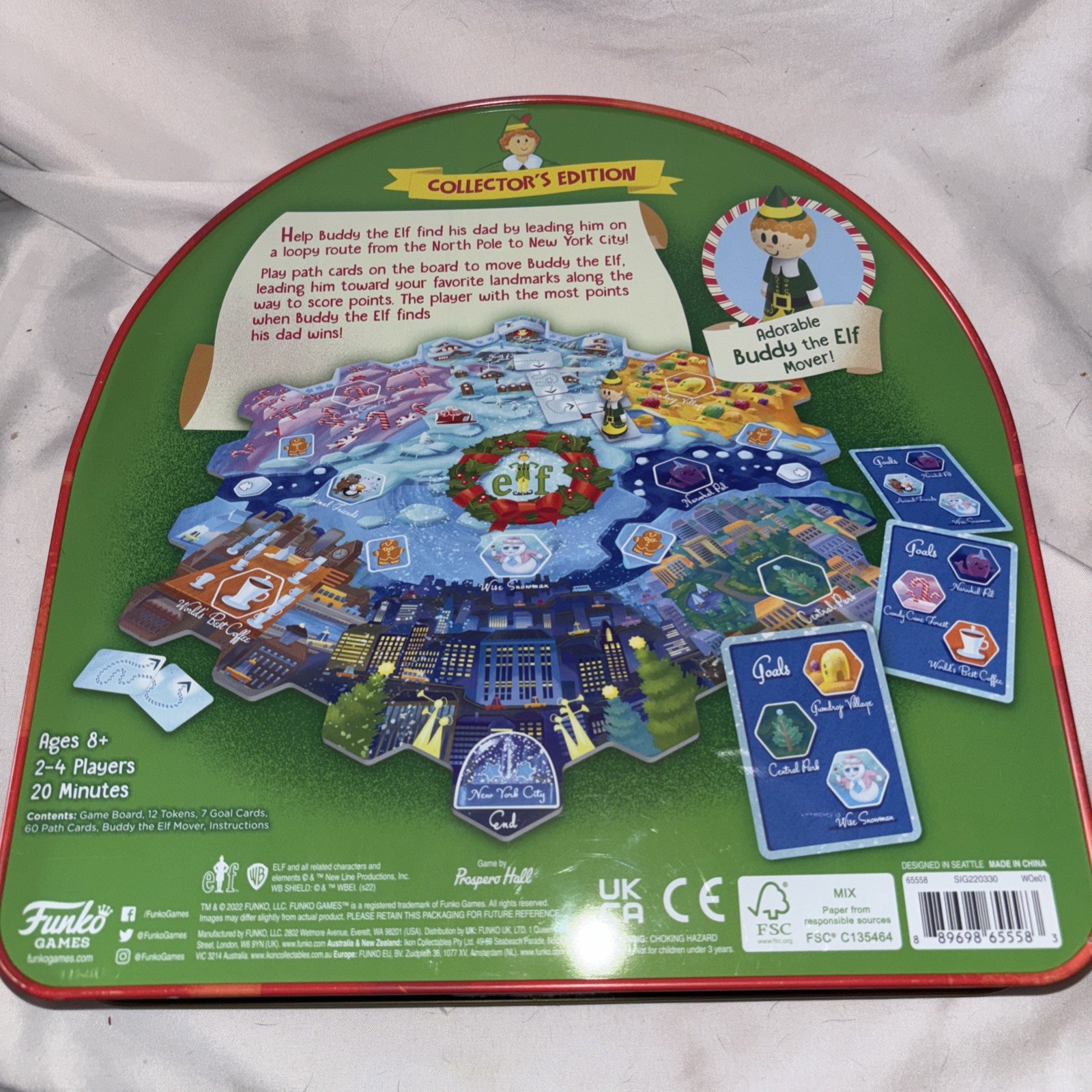 Elf Journey from the North Pole Game Collector’s Edition Tin Container complete