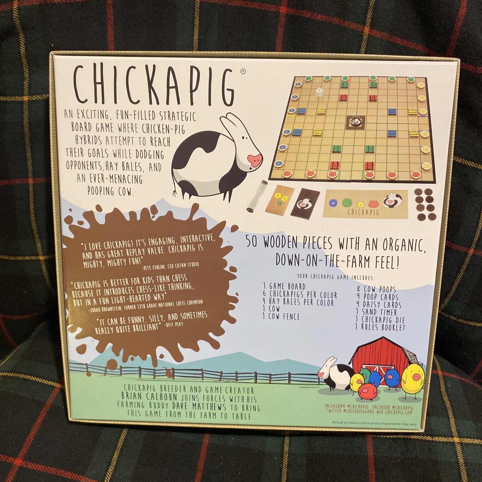 Chickapig Strategic Board Game Family Friendly Game For 2 or 4 Players with …