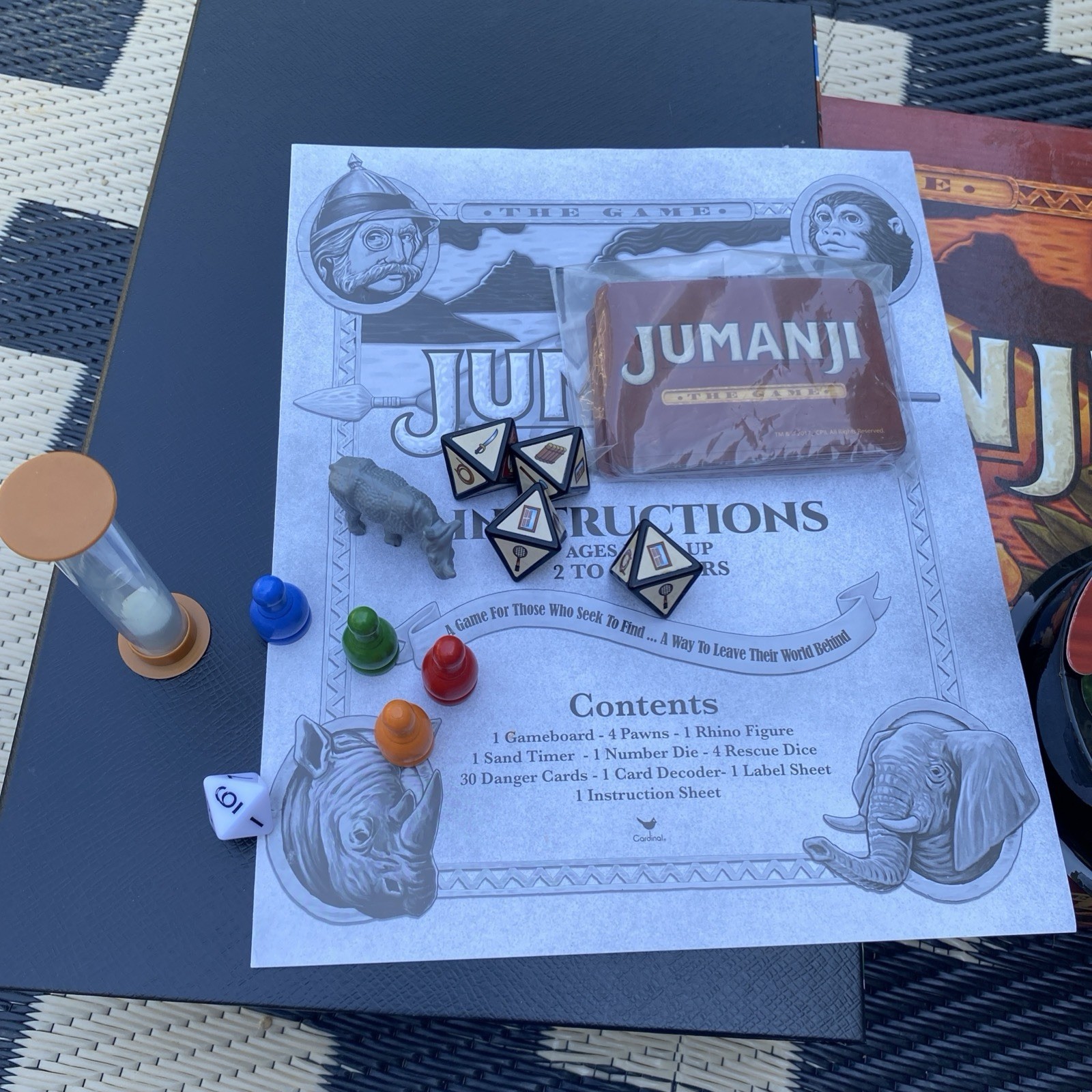 Jumanji The Game Classic Scary Jungle Adventure Family Board Game Complete EUC
