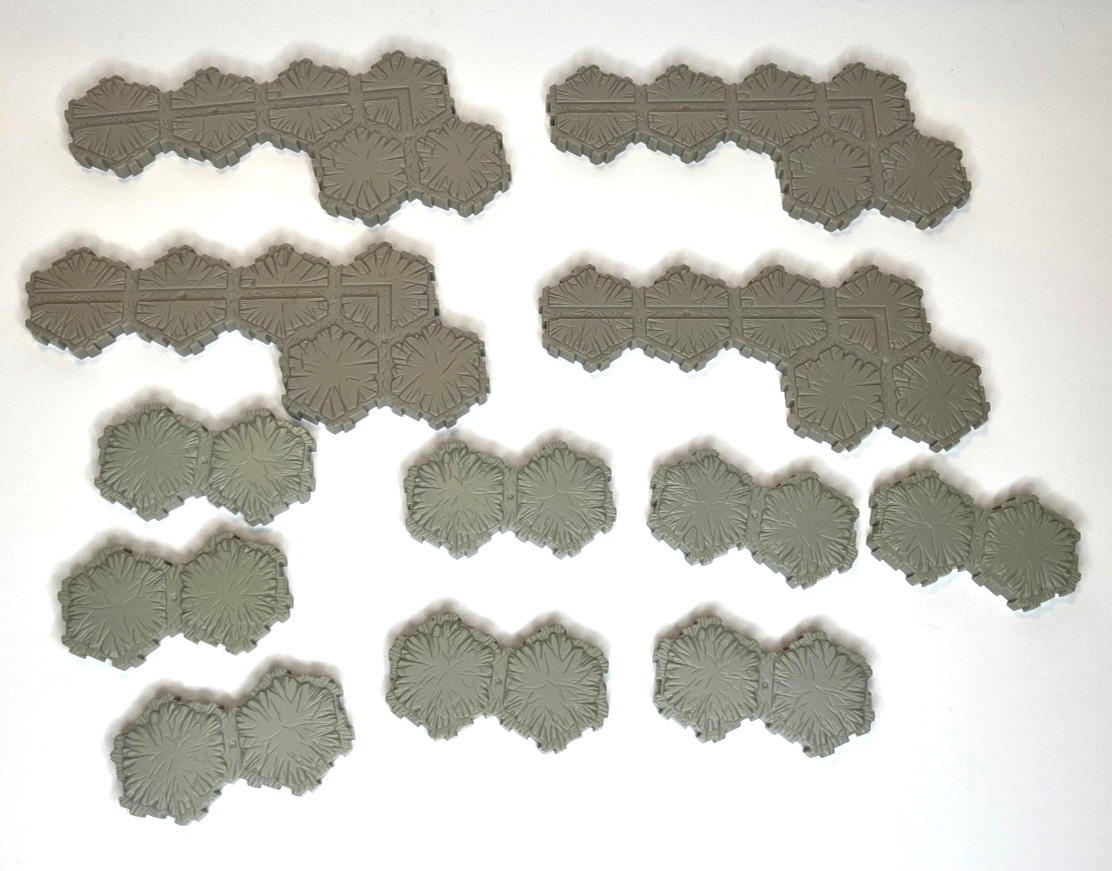 Lot of HeroScape Terrain Marvel Battle Of All Time Breakable Wall Sections Card