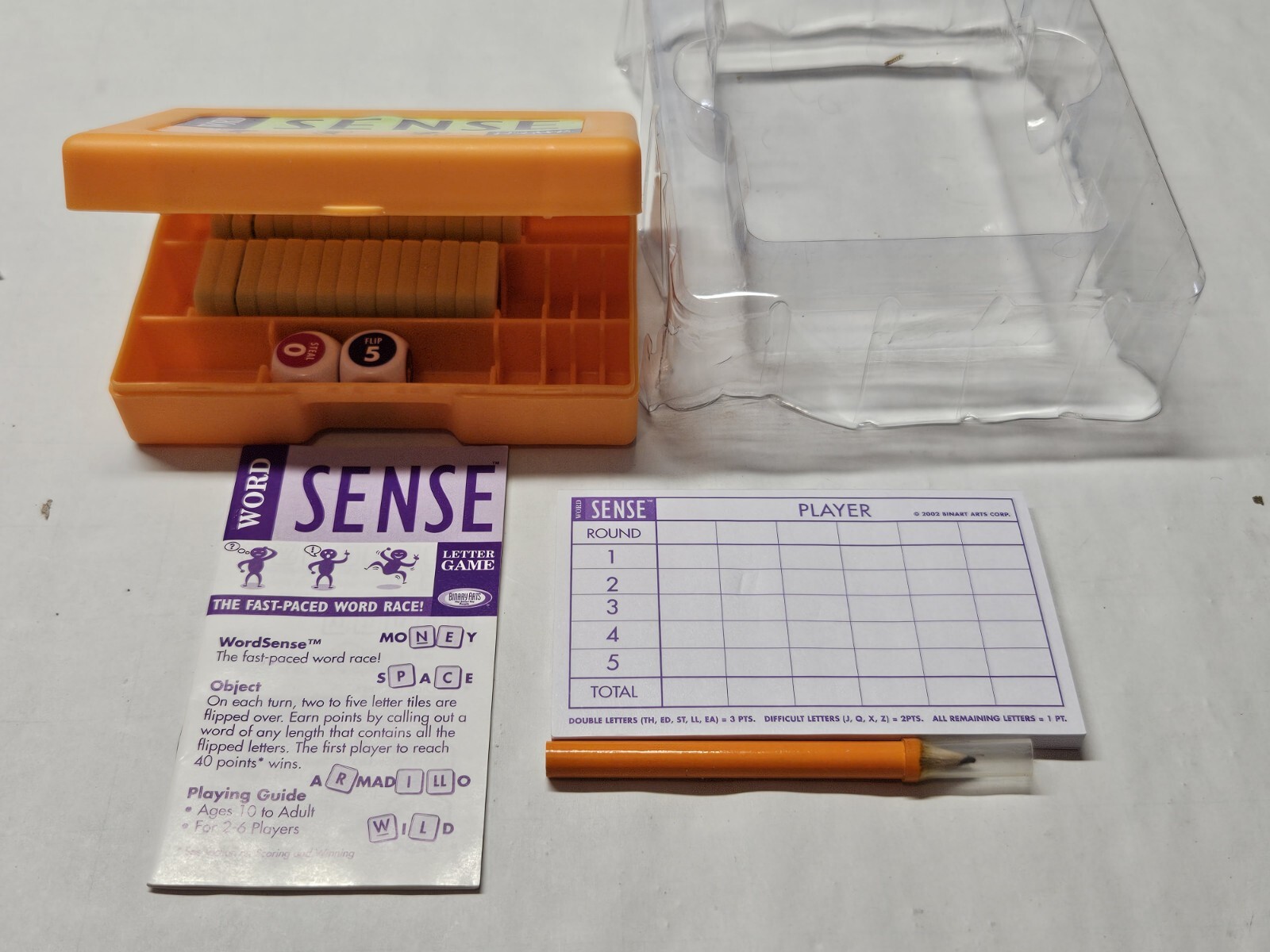 Word Sense Letter Game USED complete Binary Arts Corporation