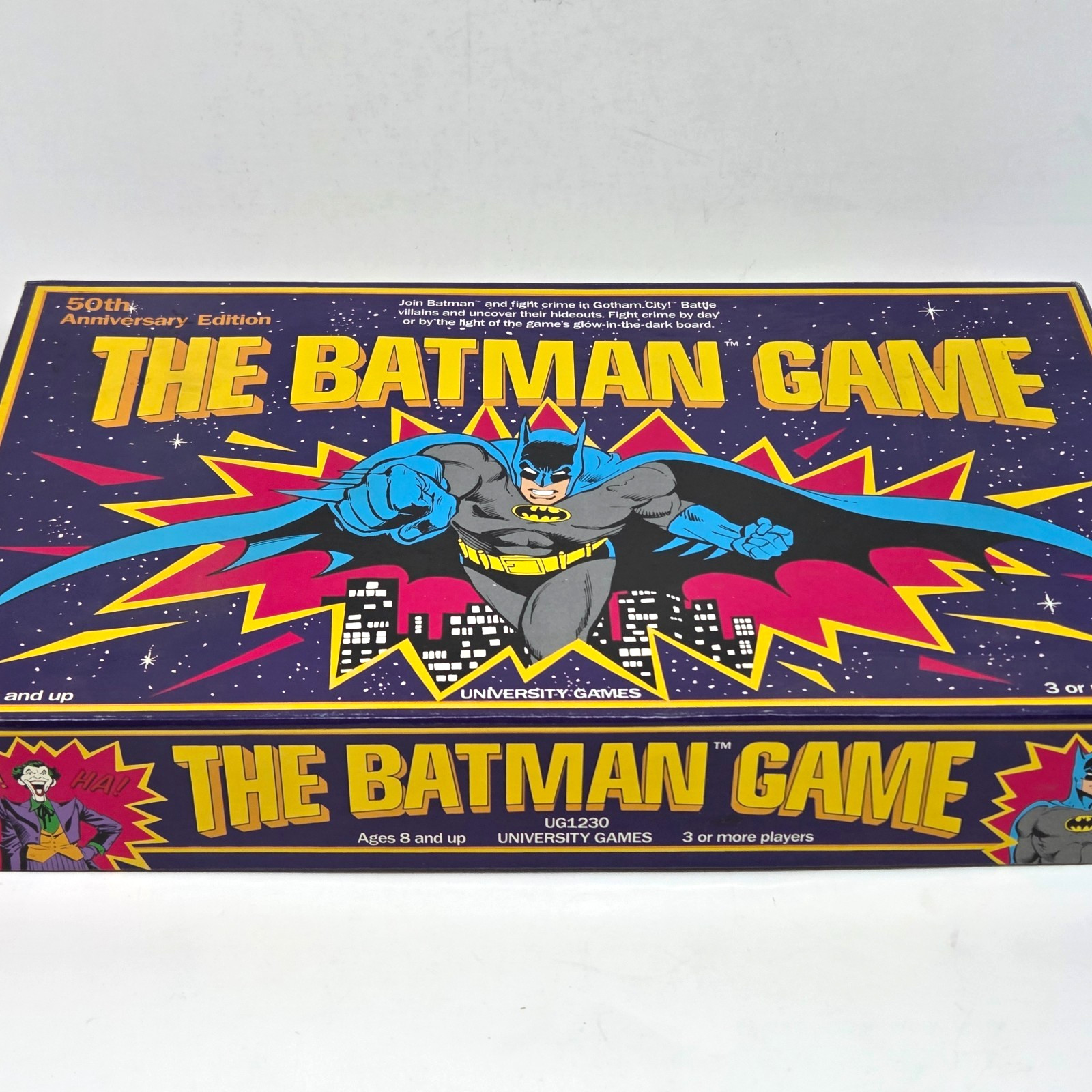 VINTAGE 1989 THE BATMAN GAME 50TH ANNIVERSARY BOARD GAME 100% COMPLETE DC COMICS