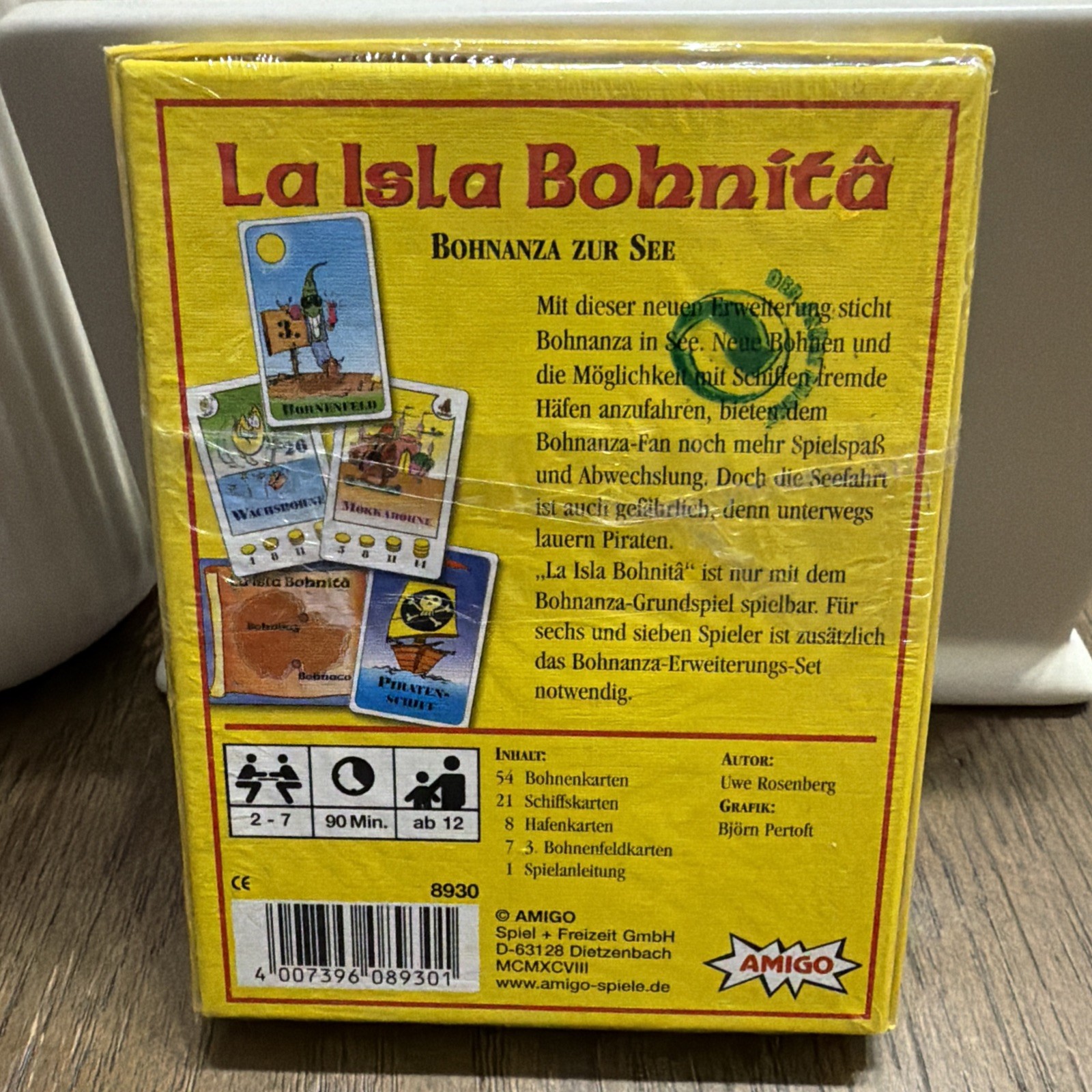 Amigo Board Games Bohnanza – La Isla Bohnita (German Ed) 1998 NEW SEALED