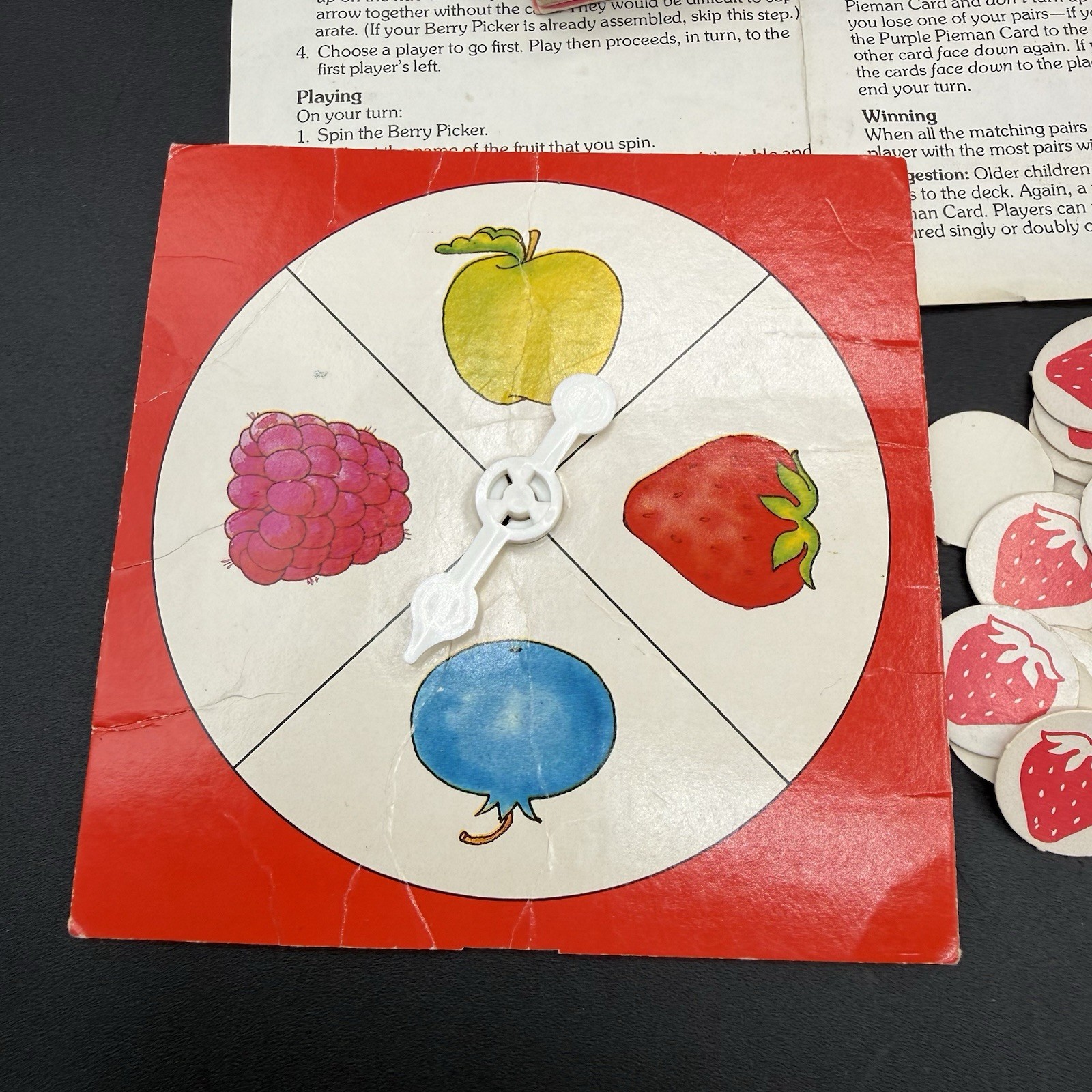 Vintage Strawberry Shortcake Game Basket 4 In 1 Game 1981 Parker Brothers