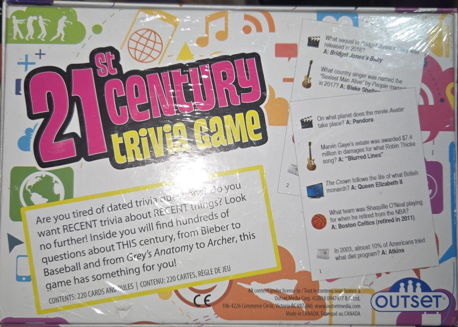 21st Century Trivia Game Fun Family Tabletop Game for Ages 12 and Up – New