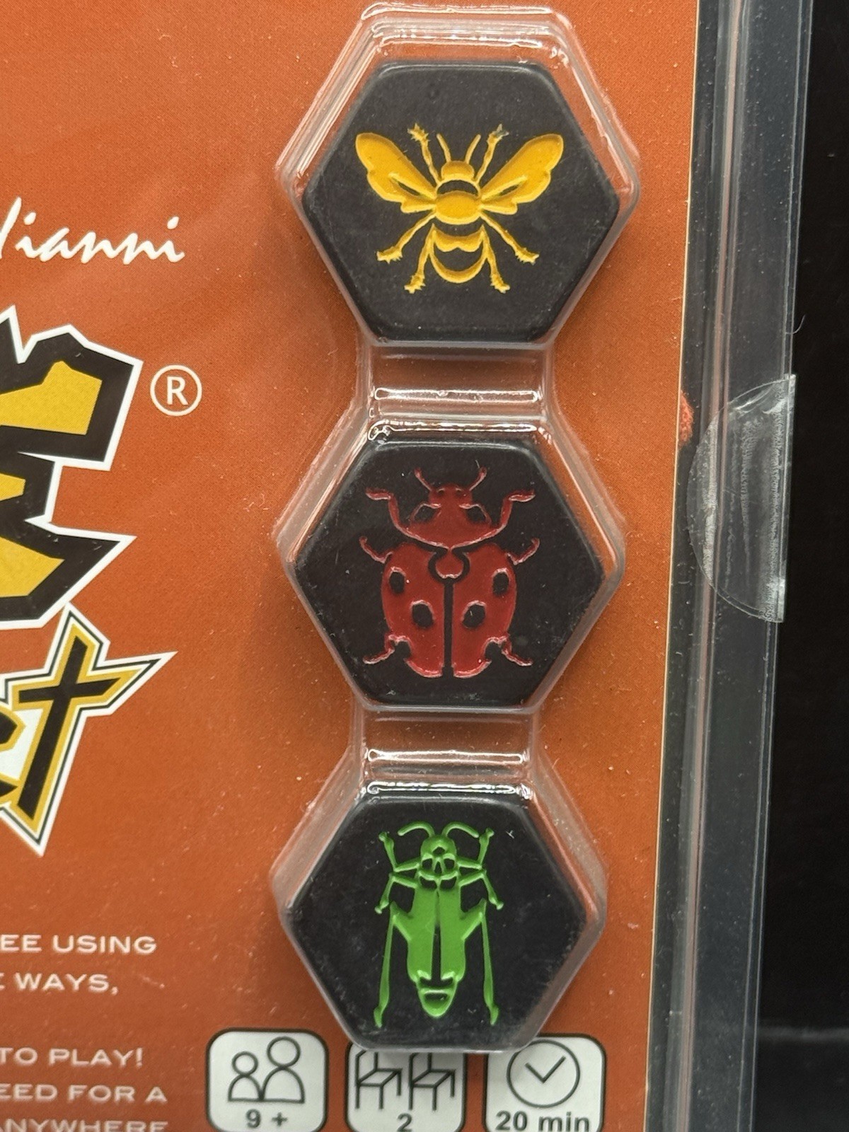 Hive Pocket Tile Board Game Travel Size W/mosquito & Ladybug Expansions NIB