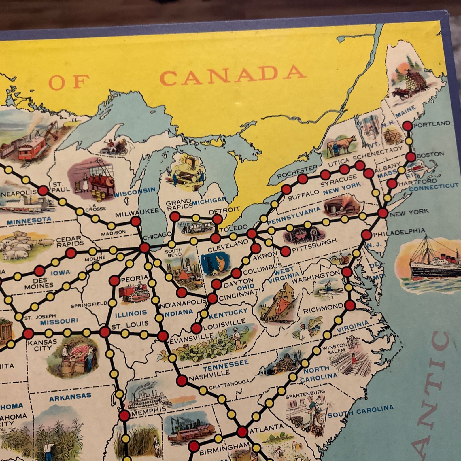 Parker Brothers Flying The United States Air Mail Game 1924 Vintage Rare