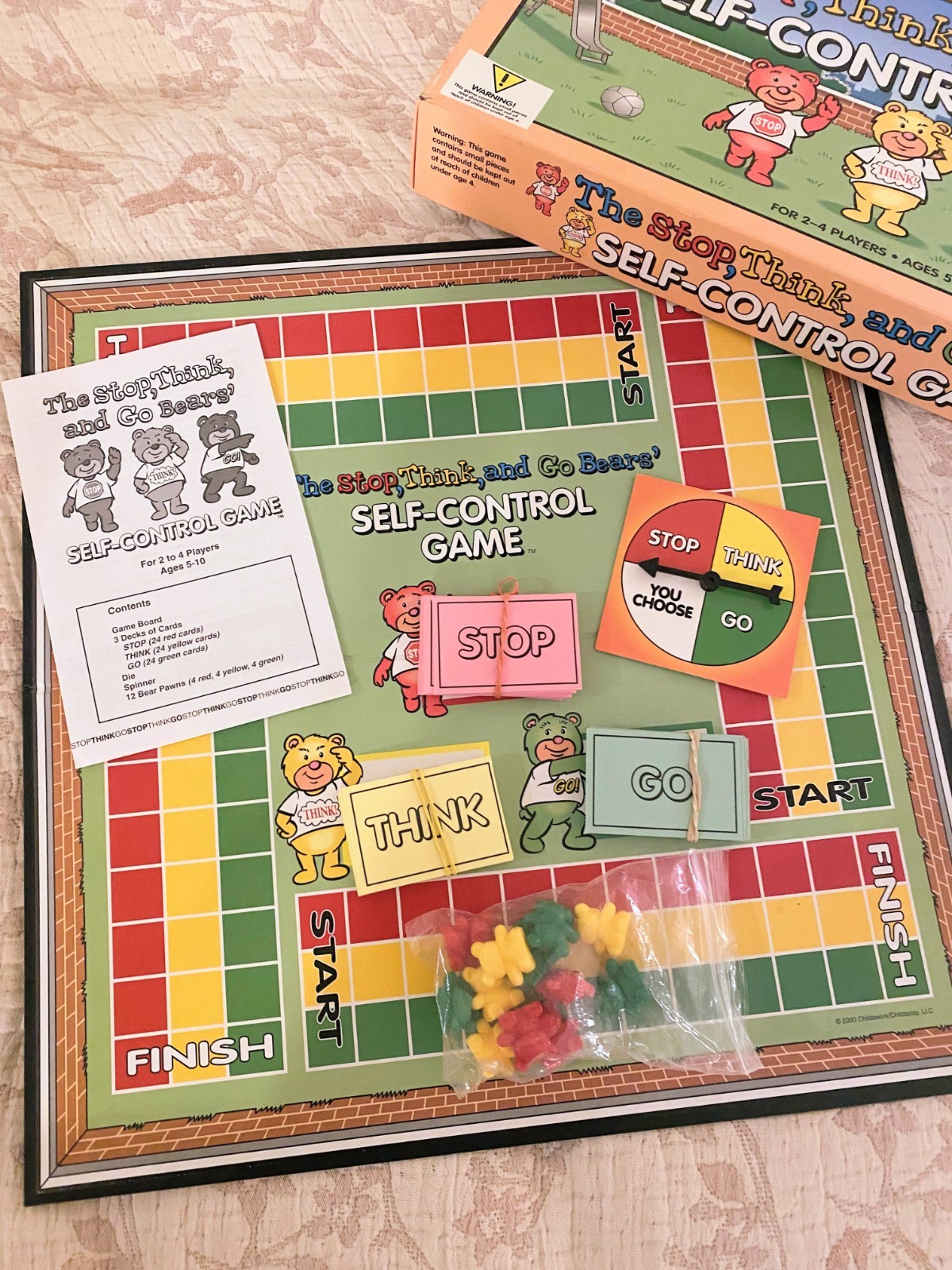 The Stop Think And Go Bears Self Control Game Complete