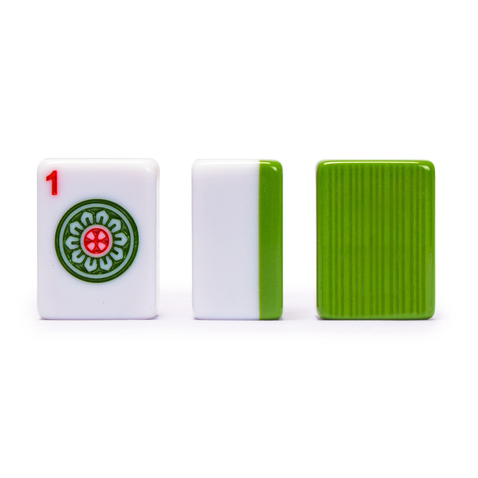 Yellow Mountain Imports Chinese Mahjong Set – 9.5 x 7.7 x 2.2 inches, Green