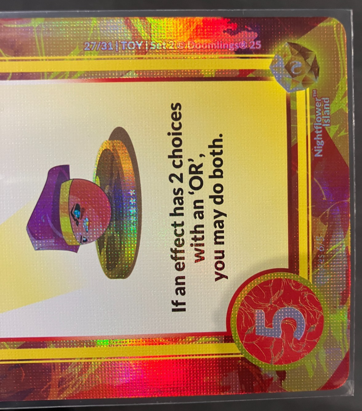 NEW PROMO Doomlings Traits Nightflower Island INTREPID Dominant Holofoil 27/31