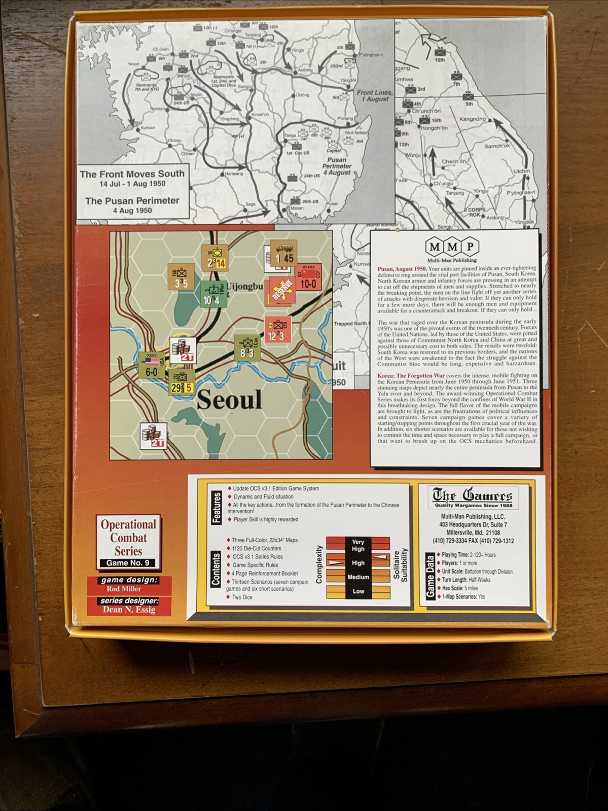 Multi-Man Publishing Korea: The Forgotten War War Board Game Complete Game