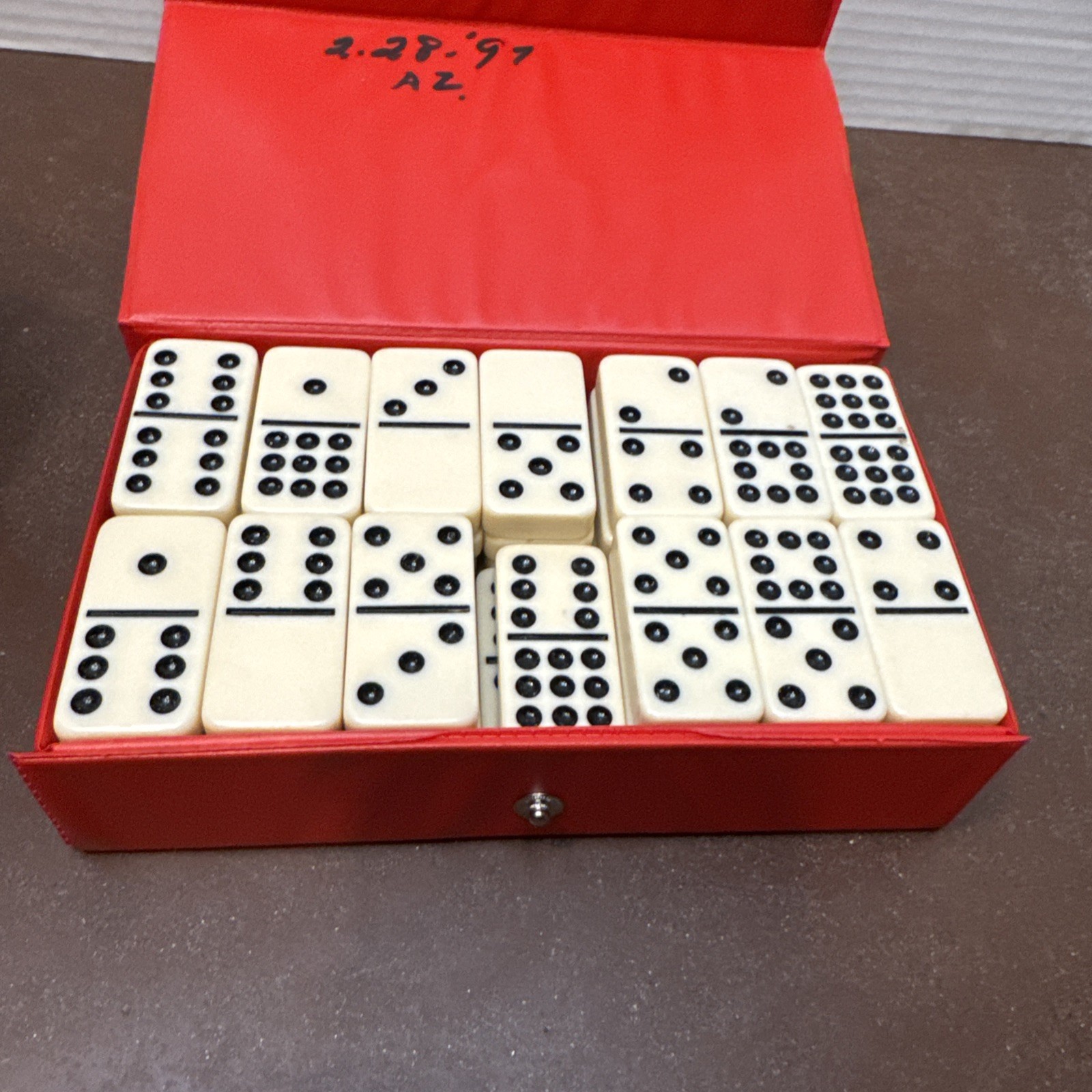 Vintage Double Nine Dominoes M & G Pacific No. 1511 Ages 14 And Up 55 pcs.
