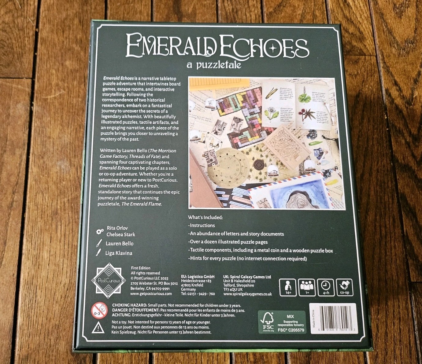 Lot. PostCurious Puzzle Tale Games. Emerald Flame + Emerald Echoes. Kickstarter.