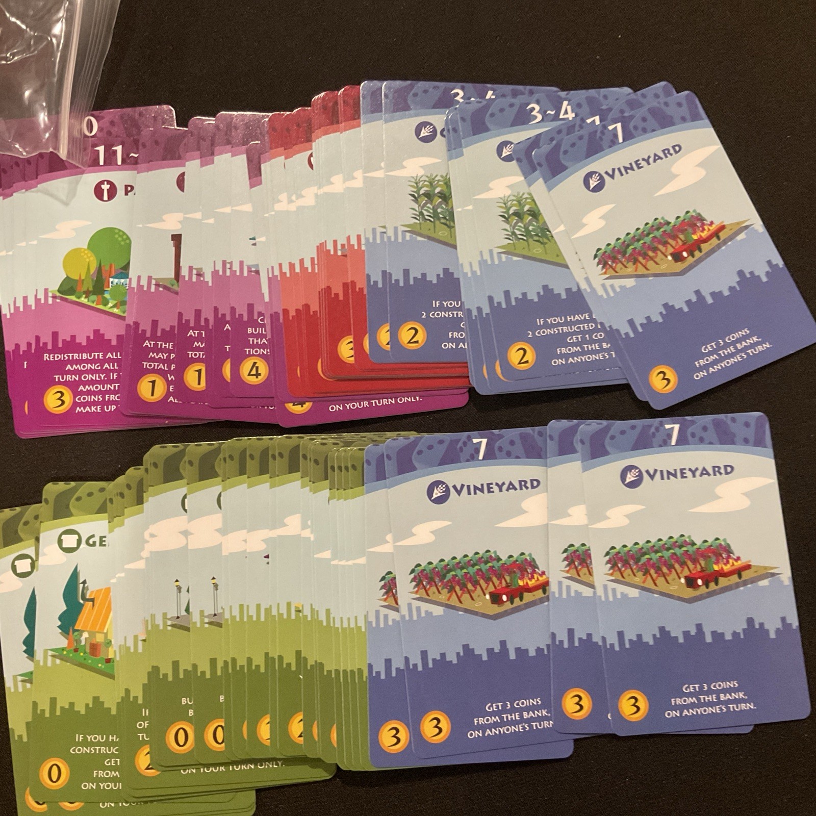 Machi Koro Base Board Game, Promo Cards & Harbor Expansion & Millionaire’s Row