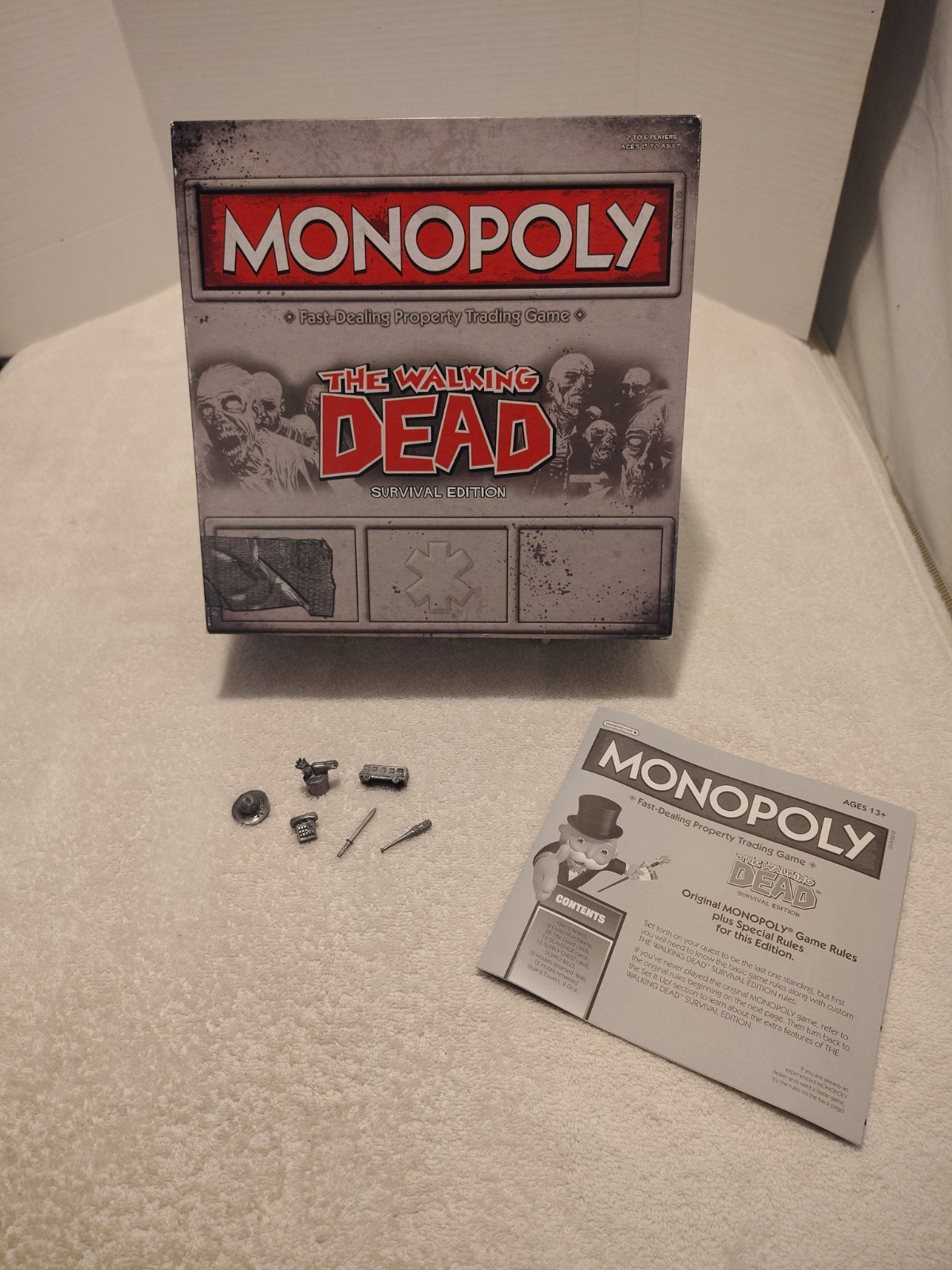 2013 Monopoly ~ Walking Dead Survival Edition ~ Replacement Parts ~ 6 x Tokens