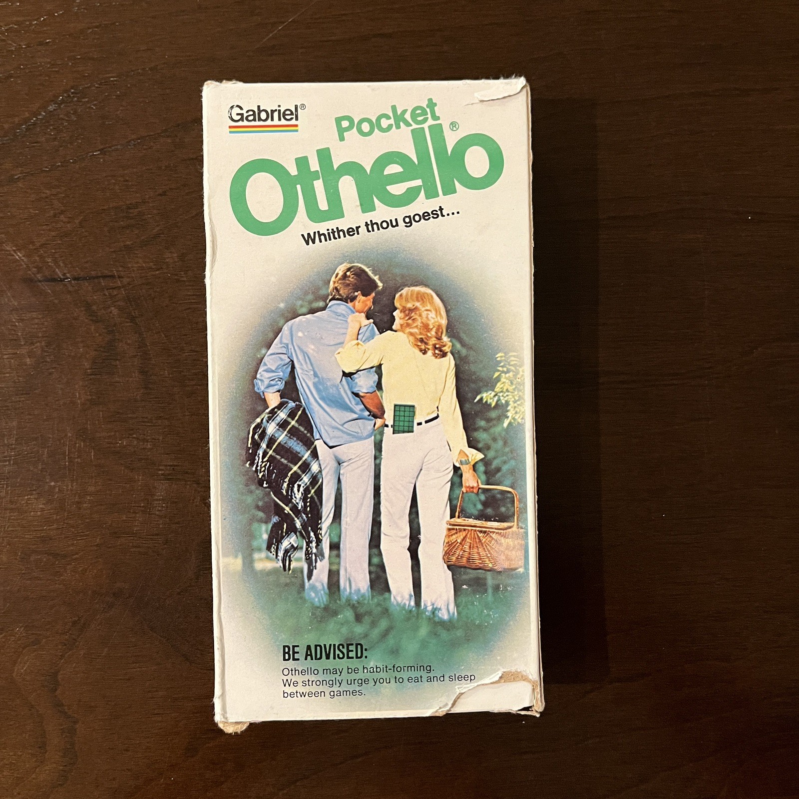Vintage 1977 GABRIEL Pocket Othello Board Game – 100% COMPLETE + extra buttons
