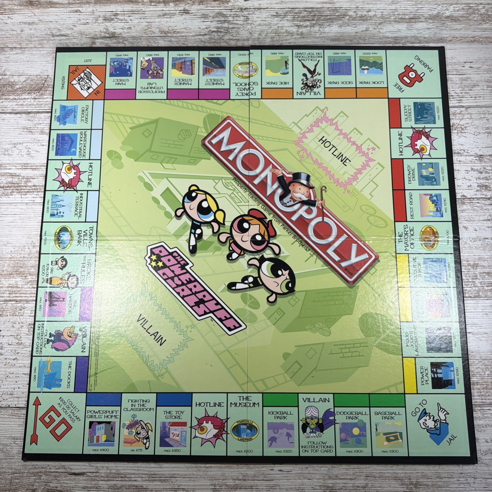 Powderpuff Girls Monopoly Game (2001) Parker Brothers Hasbro (100% Complete)