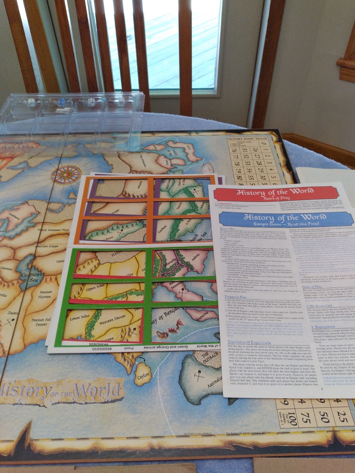 History of the World Board Game Avalon Hill 1993 Complete