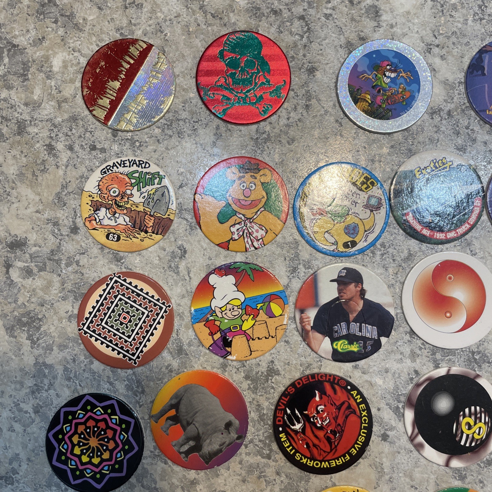 POGs Milk Caps Vintage Variety 1990s Miscellaneous Lot 35 paper