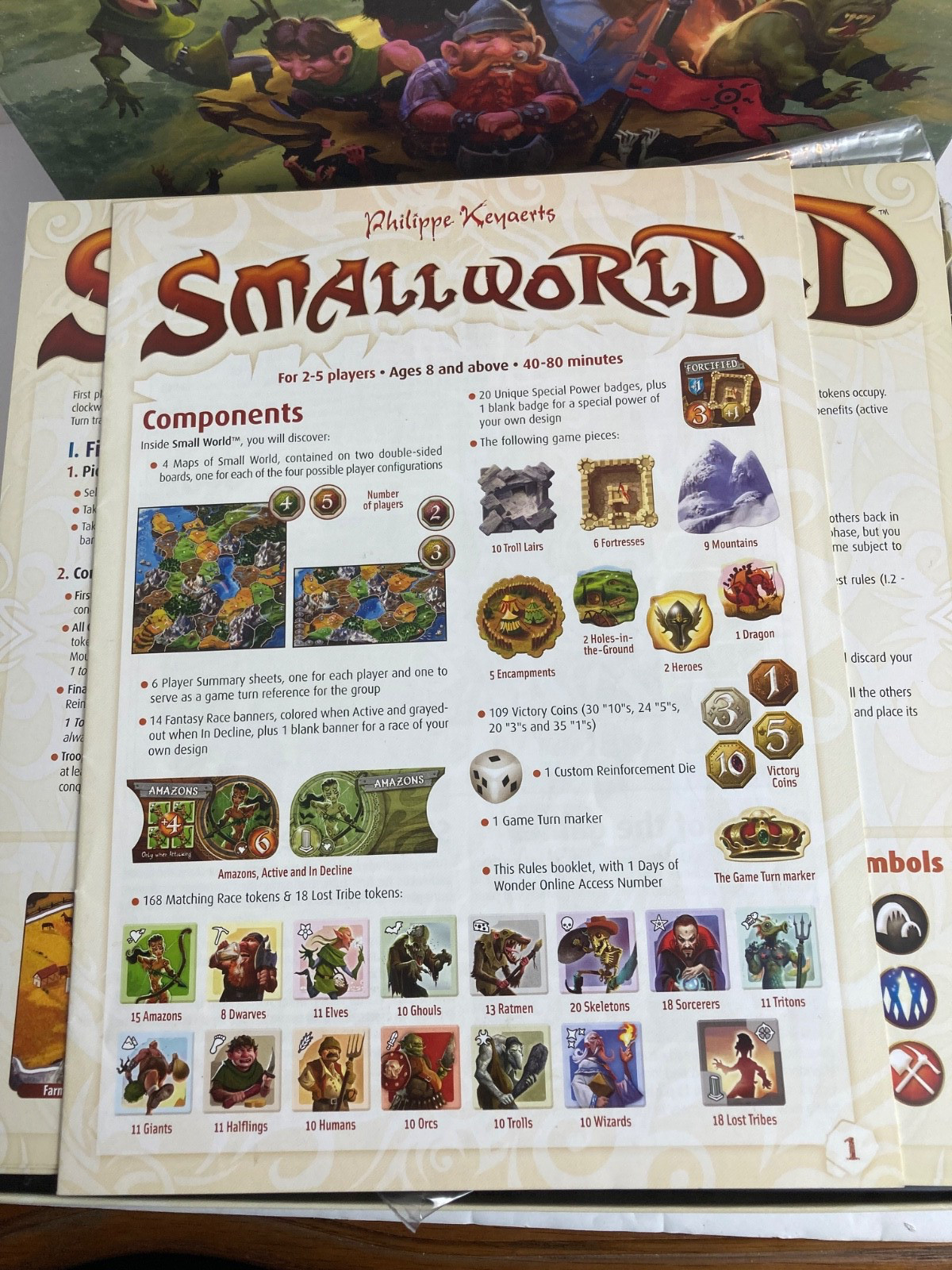 Small World Board Game Days of Wonder 2009 Complete 2-5 Players Fantasy Strategy